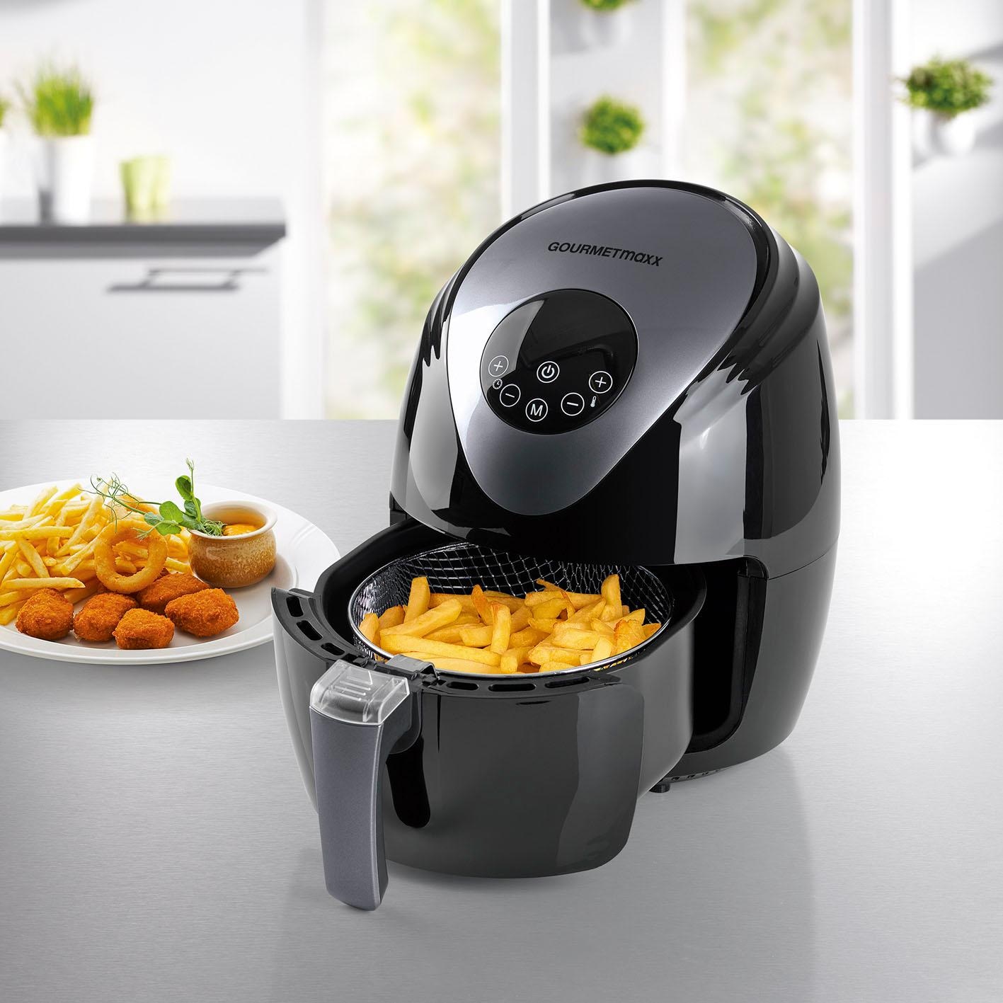 GOURMETmaxx Heißluftfritteuse »Digital«, 1500 W, Fassungsvermögen 2,5 l, grau, Fassungsvermögen 2,5 kg