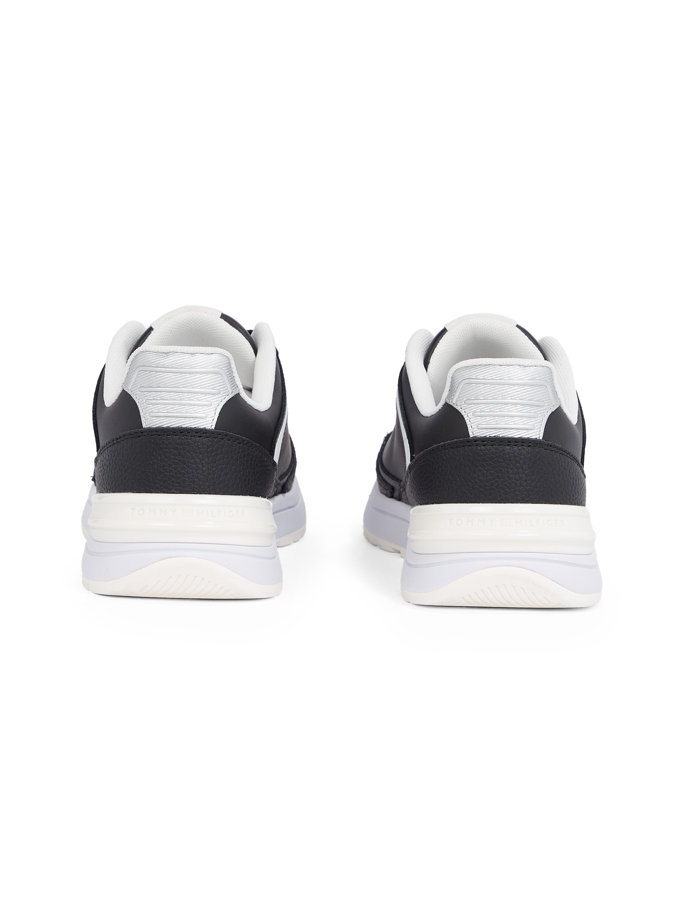 Tommy Hilfiger Keilsneaker »CASUAL FASHION RUNNER LTHR«, Freizeitschuh, Halbschuh, Schnürschuh mit Kontrastbesatz