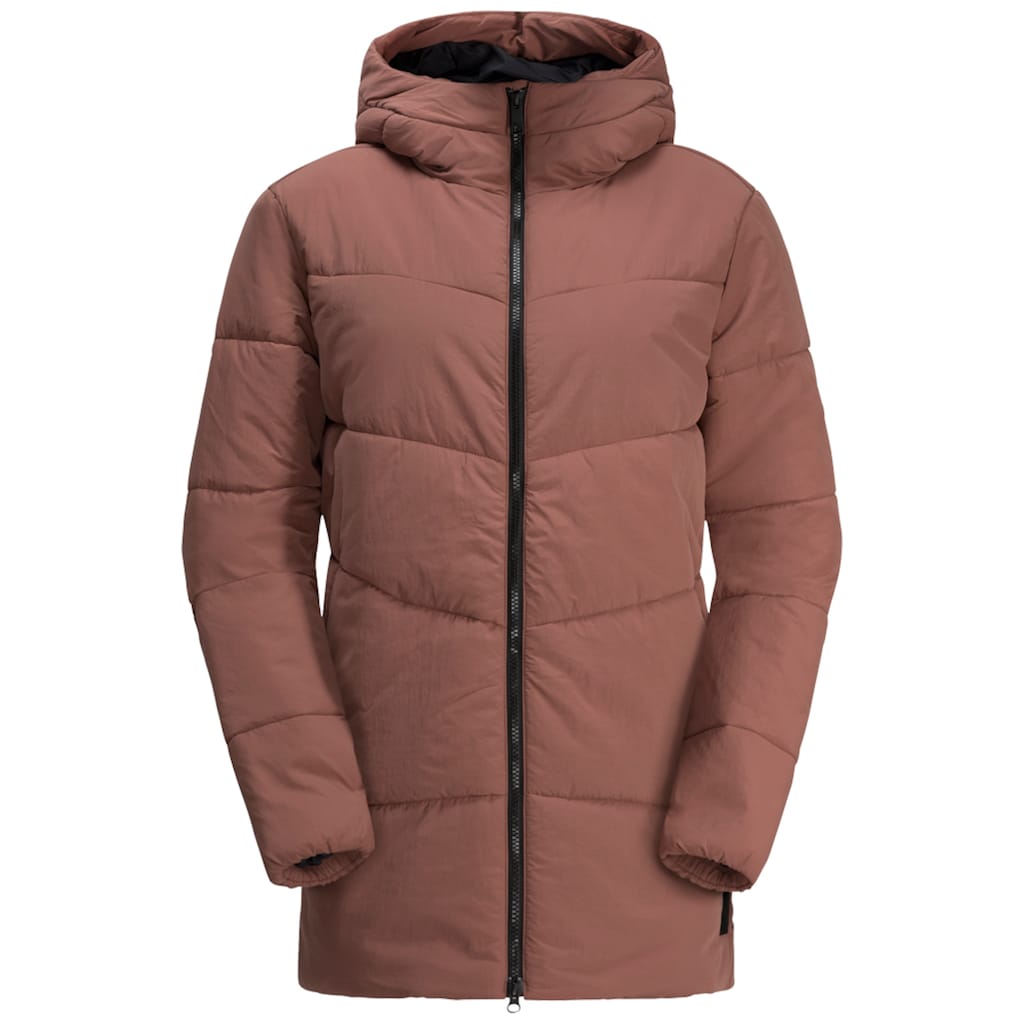 Jack Wolfskin Funktionsjacke »KAROLINGER LONG JKT W«, mit Kapuze