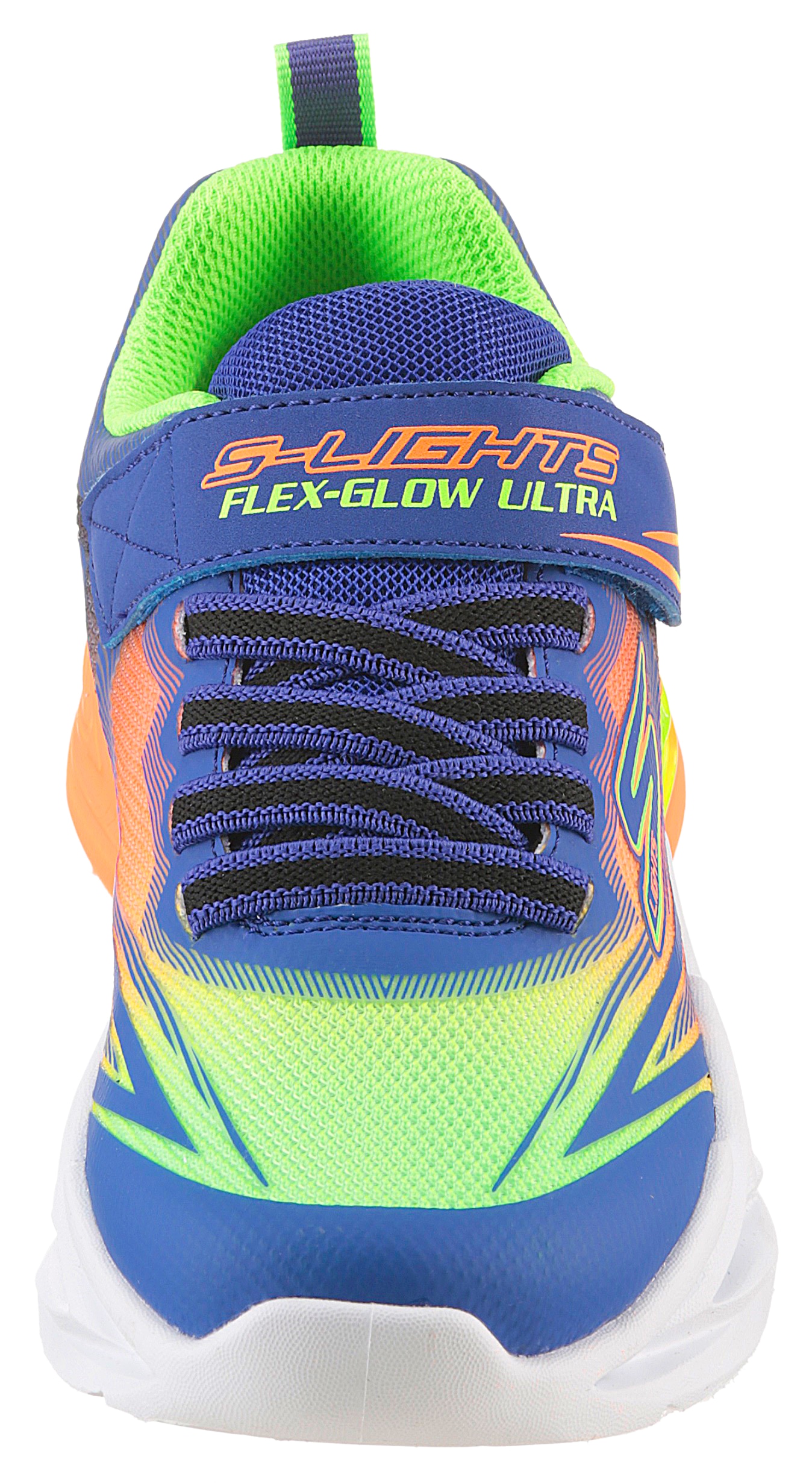 Skechers Kids Sneaker »FLEX-GLOW ULTRA«, Blink,-Klettschuh zum Schlüpfen, Neon, Größenschablone zum Download