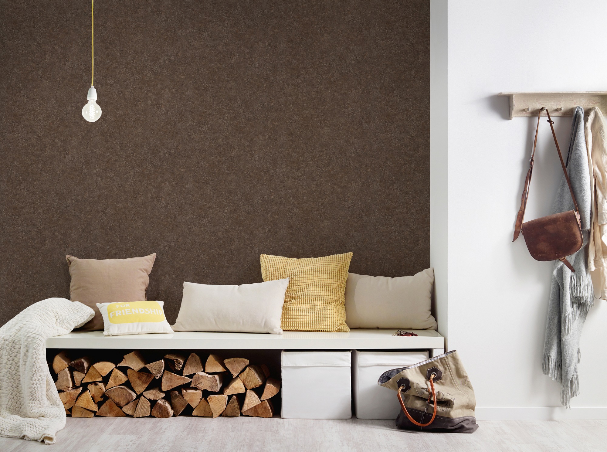 living walls Vliestapete »Industrial«, einfarbig-unifarben-uni, Uni Tapete einfarbig Tapeten Wohnzimmer Schlafzimmer Küche modern Büro