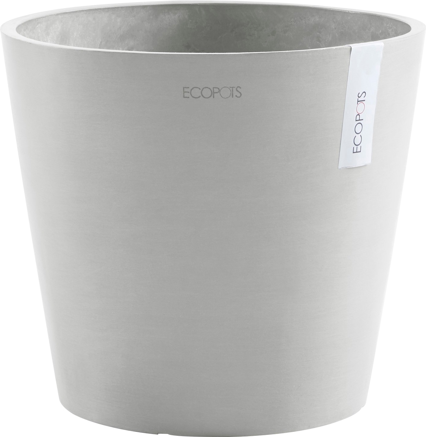 ECOPOTS Blumentopf "AMSTERDAM White Grey", BxTxH: 40x40x35 cm, mit Wasserreservoir