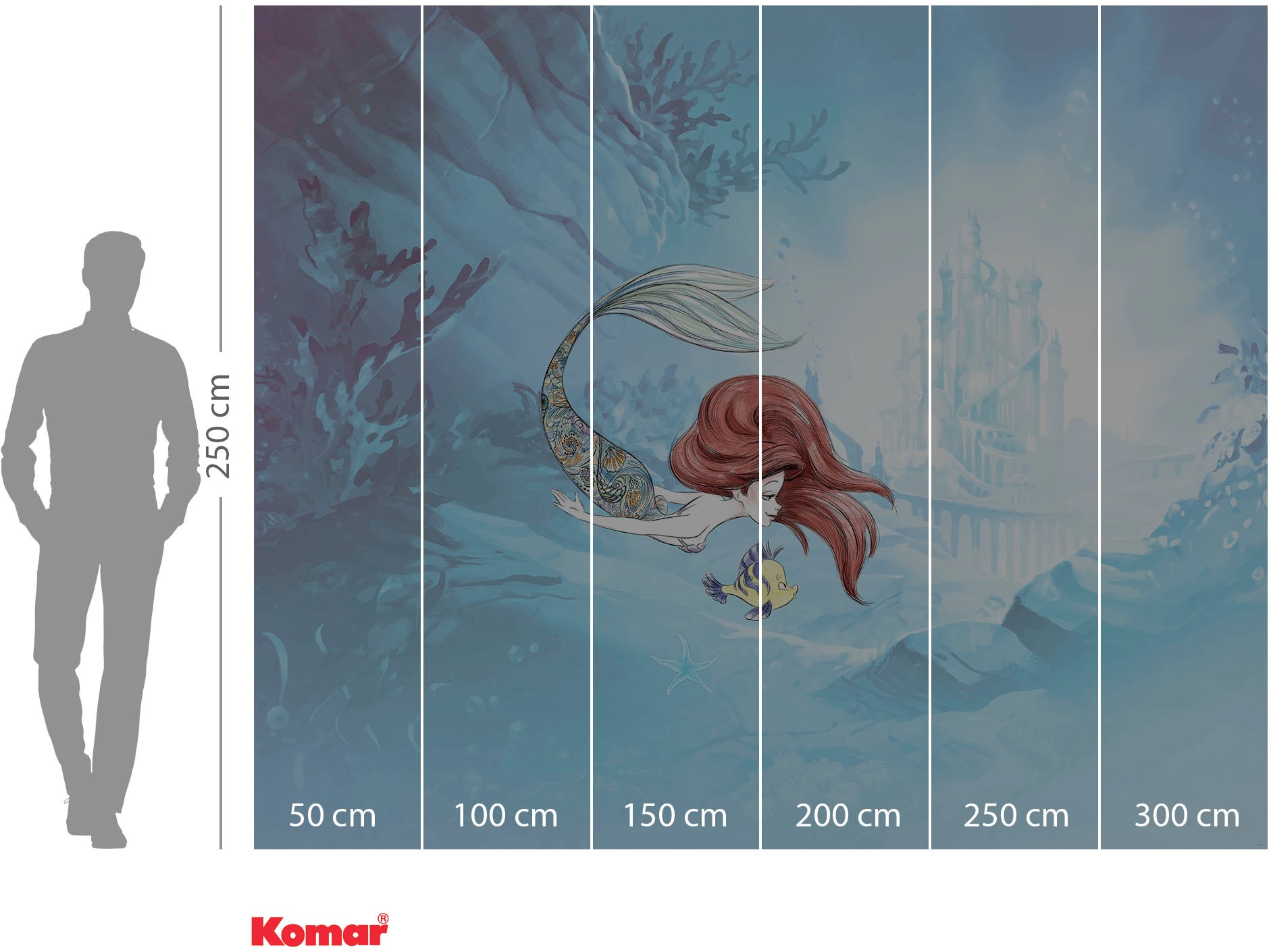 Komar Fototapete »Ariel Under the Sea«, bedruckt