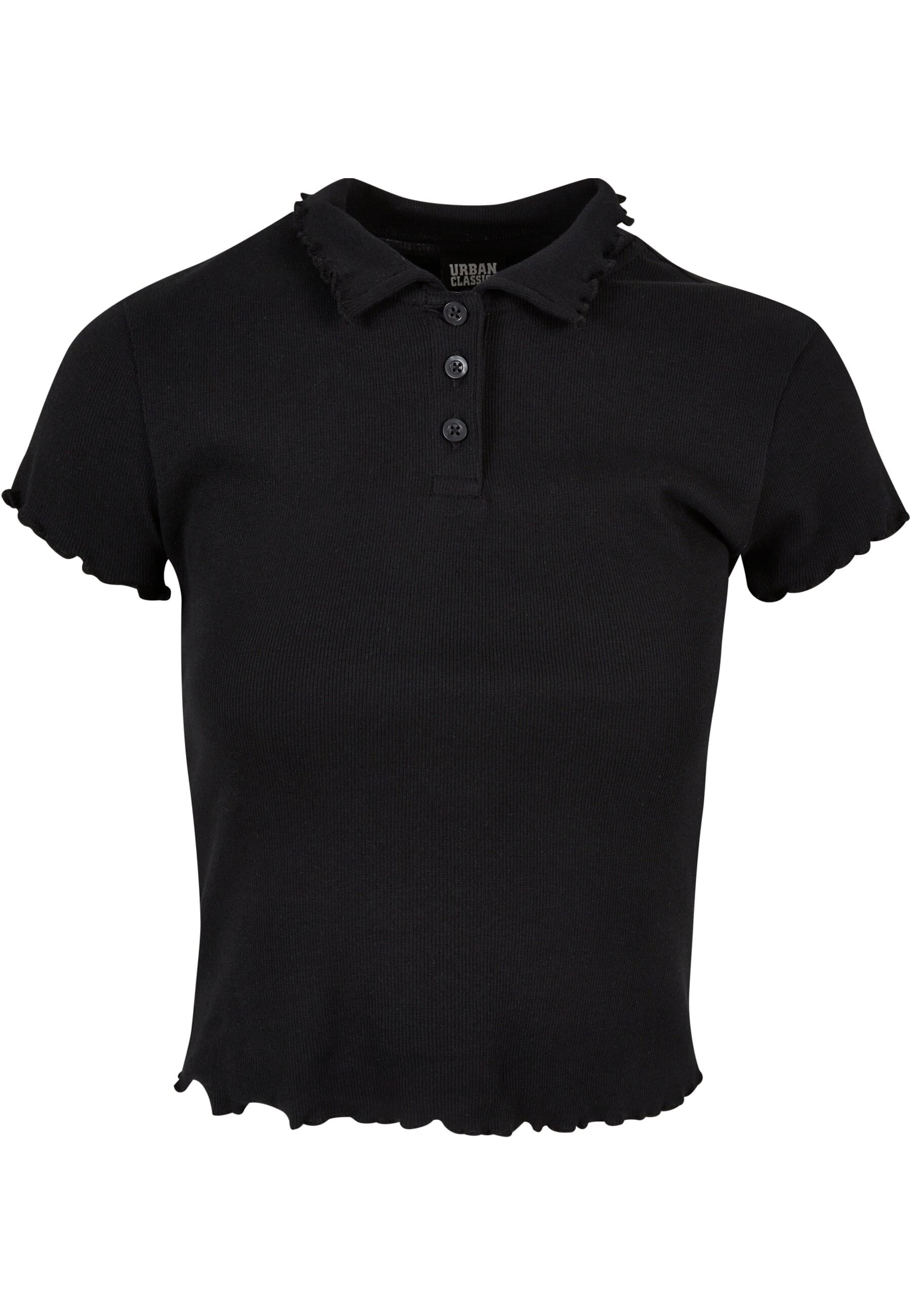 T-Shirt »Urban Classics Damen Ladies Rib Polo Tee«, (1 tlg.)