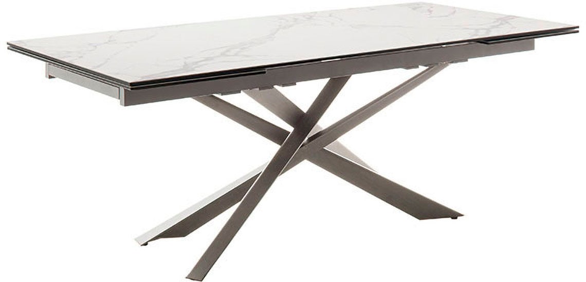 MCA furniture Esstisch »TESERO Auszugtisch 200-300 cm«, (Einzelstück), Keramik,Edelstahl,Marmor-Optik,ausziehbar,belastbar 100kg,10-12 Pers.