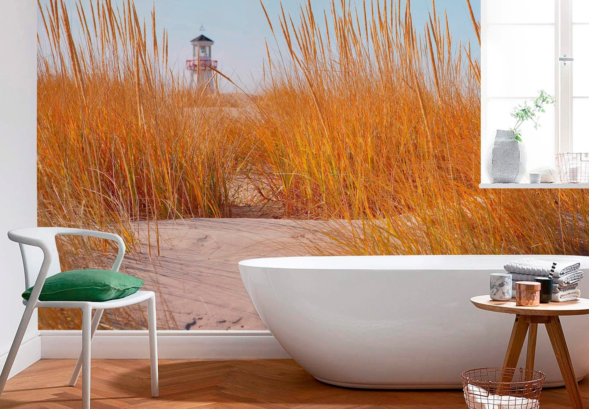 living walls Fototapete »Strand Dünen«, Motiv-abstrakt-naturalistisch, Dünen Tapete Strand Fototapete Wohnzimmer Tapeten Design Kinderzimmer