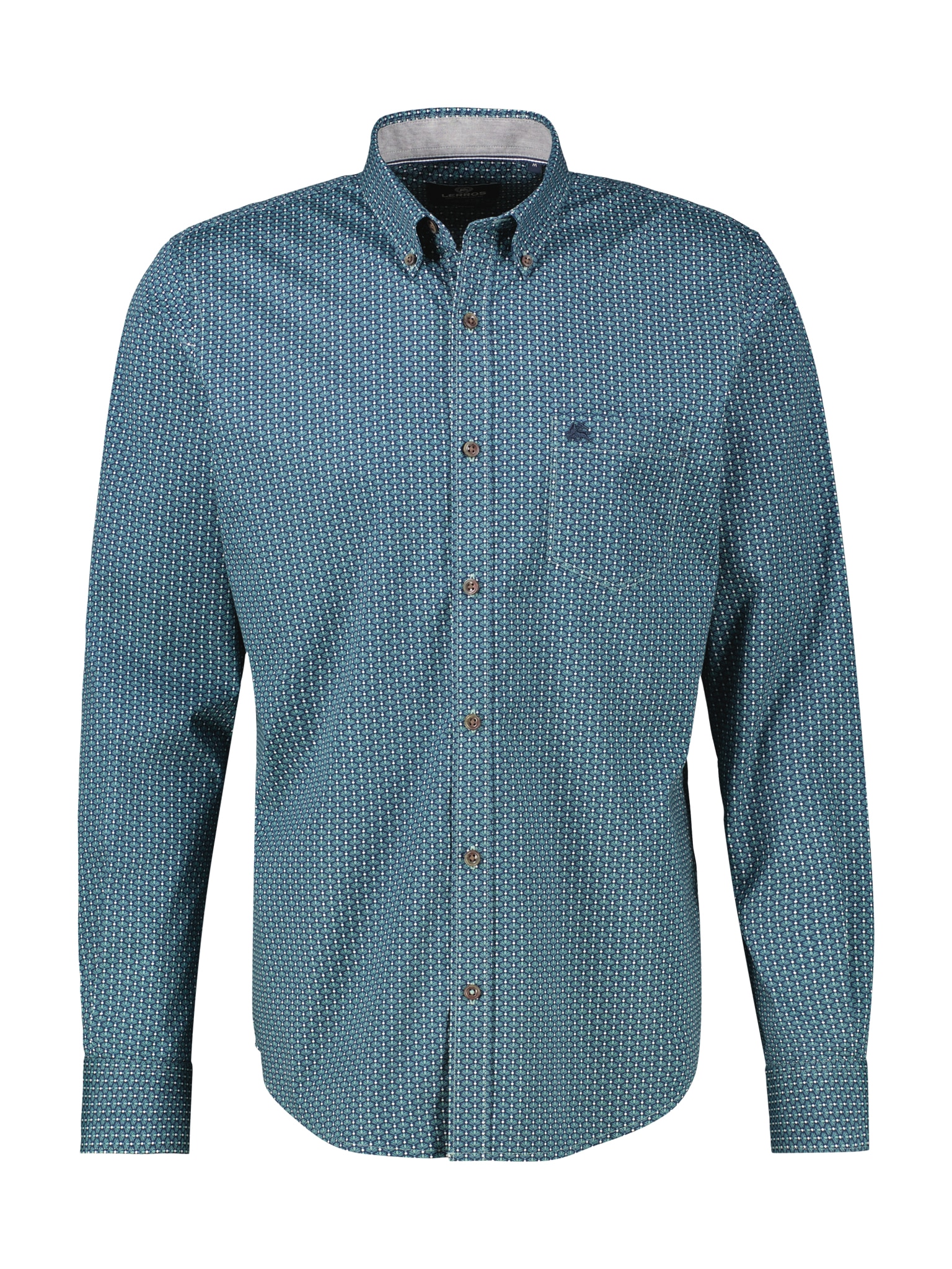 LERROS Langarmhemd mit Logo Stickerei