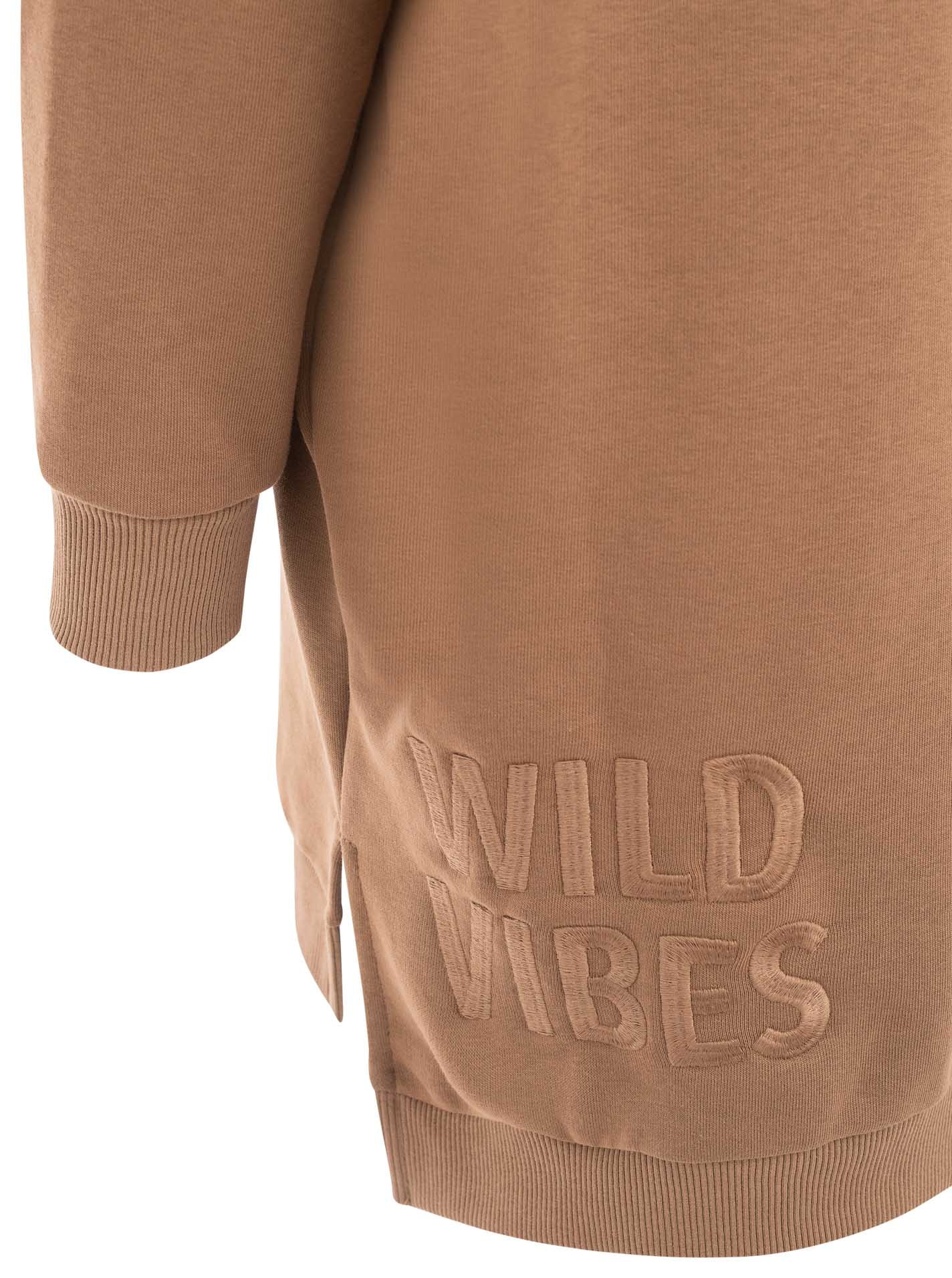 Zwillingsherz Sweatkleid »"Wild Vibes"« Kängurutasche praktische Fronttaschen, Leo-Kordel, tonale Stickerei
