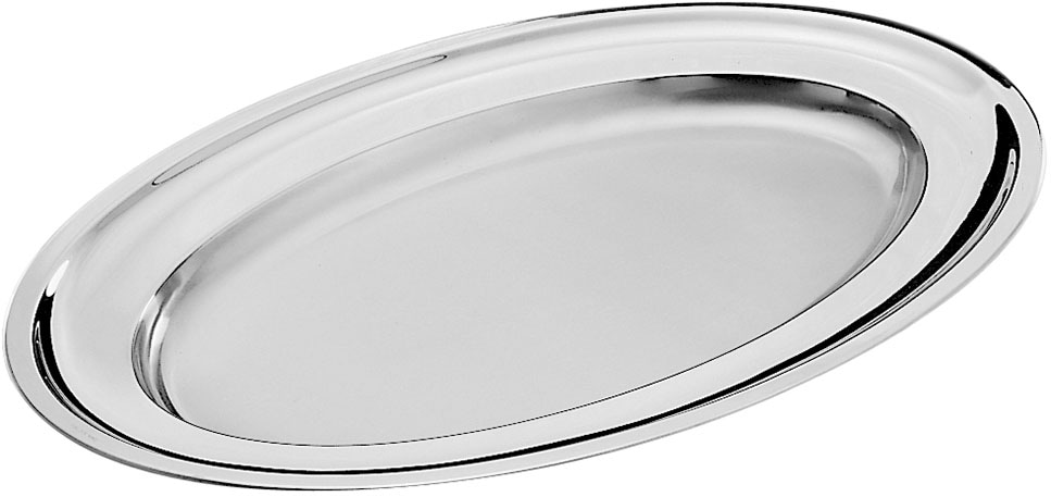 PINTINOX Servierplatte »Vassoi«, (1 tlg.), oval, Edelstahl 18/10, spülmaschinengeeinget