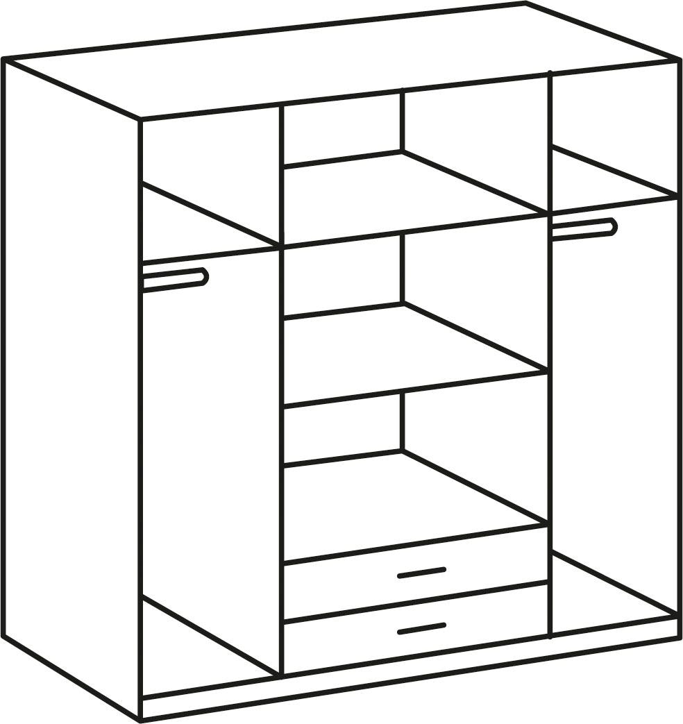Wimex Kleiderschrank »Cork, mit oder ohne Spiegel, rustikaler Look im Industrial Design«, wahlweise in 135cm oder 180cm breit, 58cm tief, 199cm hoch