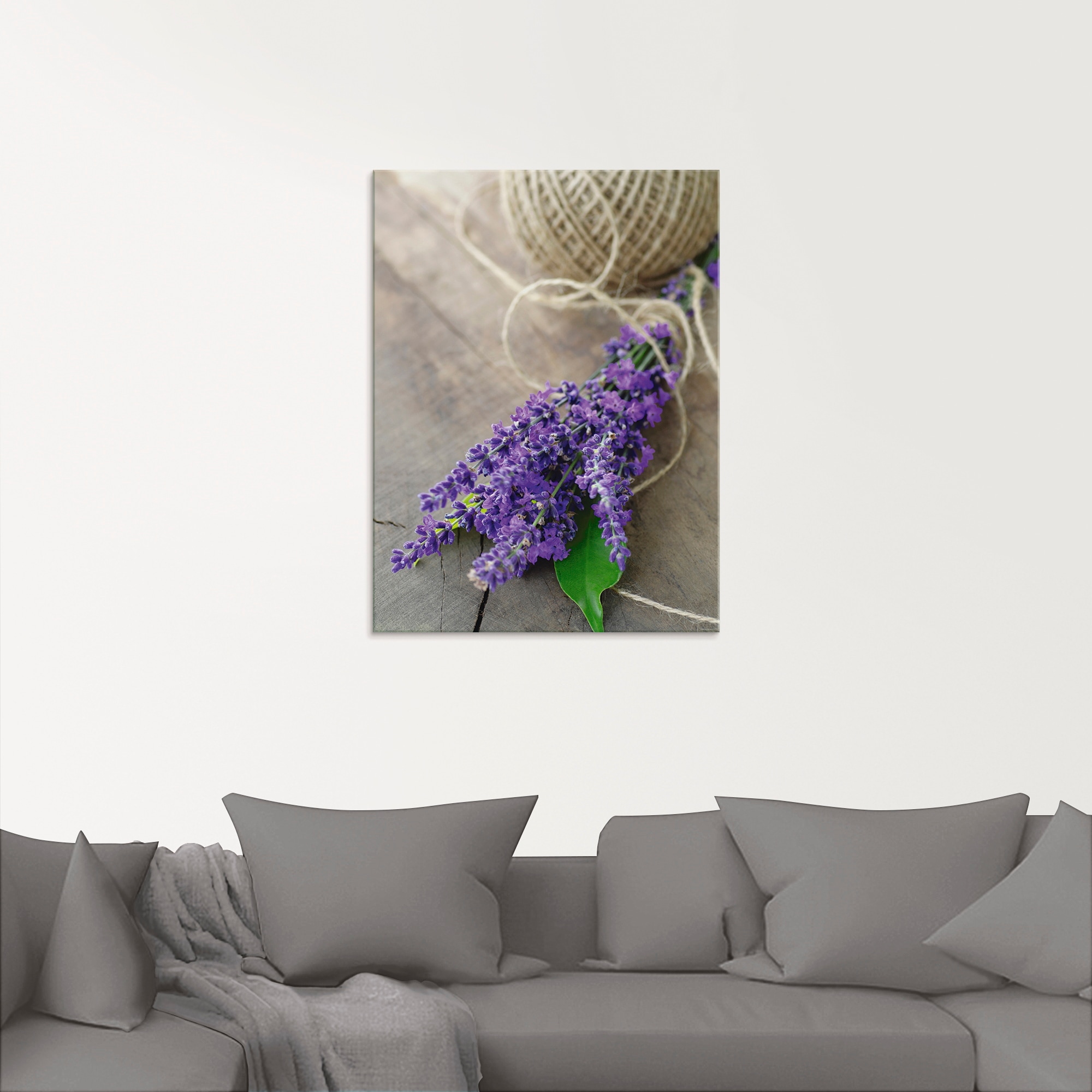 Artland Glasbild »Lavendel Strauß«, Größen BAUR in | St.), (1 verschiedenen Blumen, bestellen