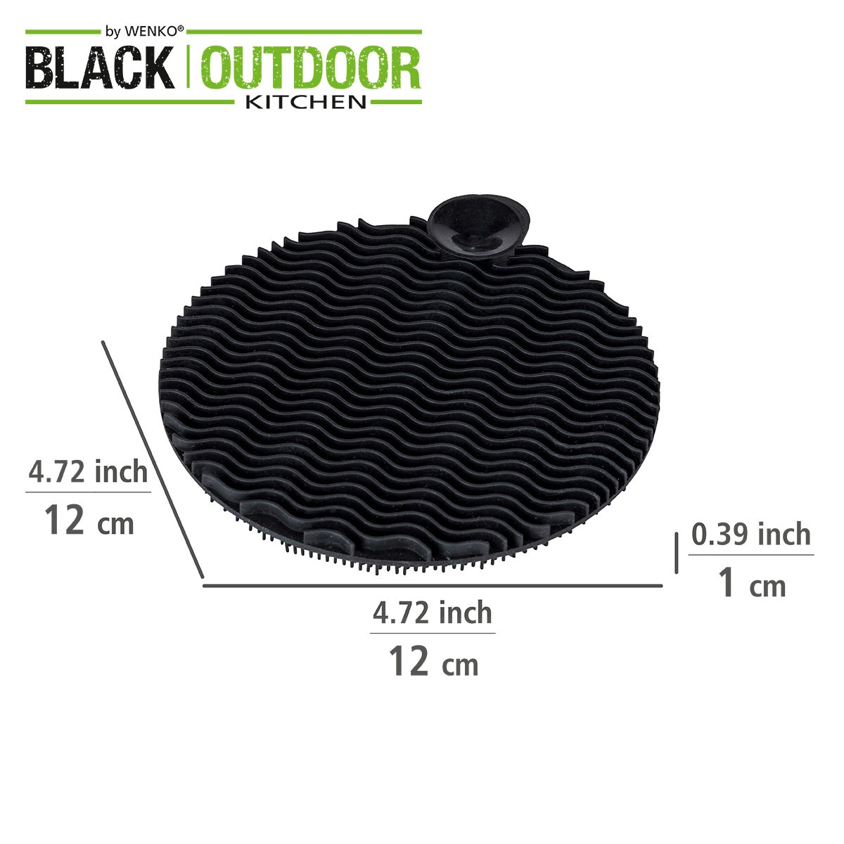 WENKO Küchenorganizer-Set »Black Outdoor Kitchen spül-Set«, (Set, 3 tlg.), Seifenspender und 2 Schwämme