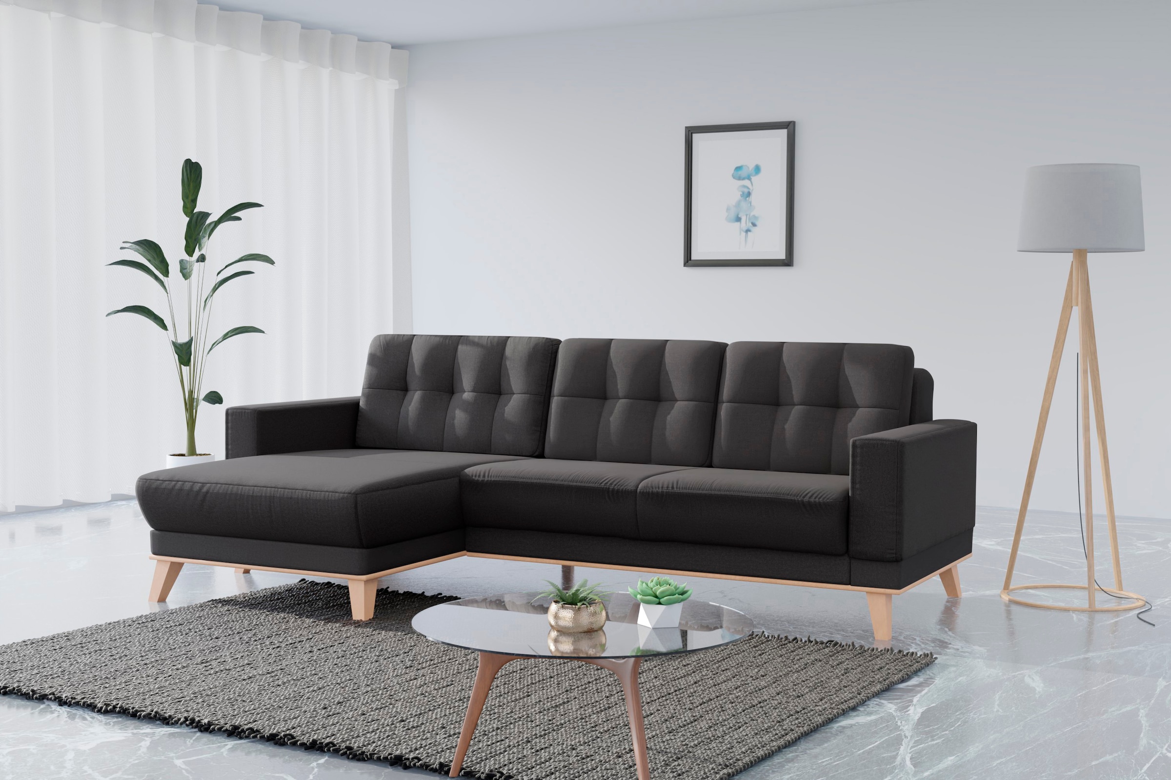 sit&more Ecksofa "Lavida L-Form", wahlweise mit Kippfunktion und Bettkasten günstig online kaufen