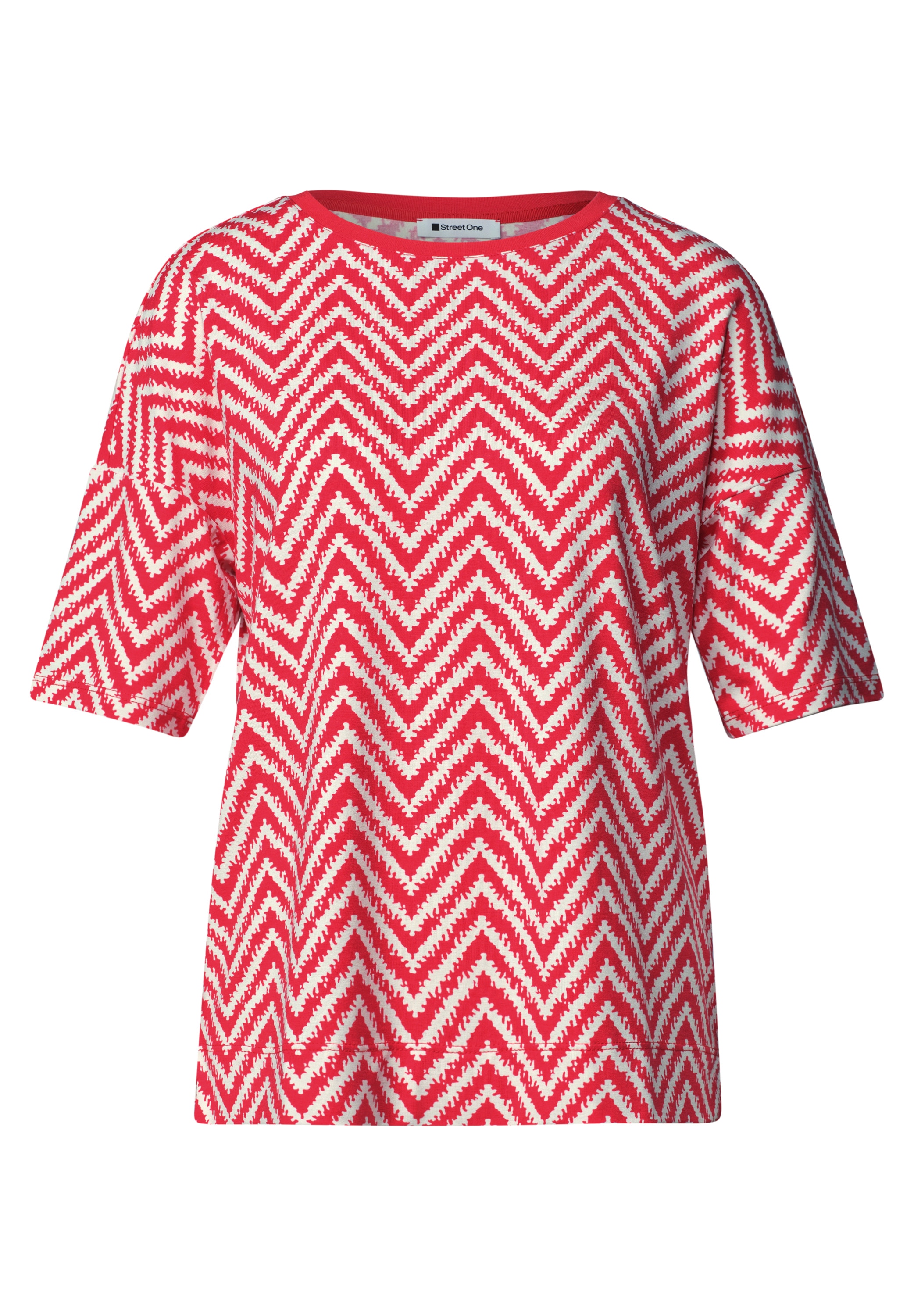 STREET ONE T-Shirt aus strecthigem Viskosematerial
