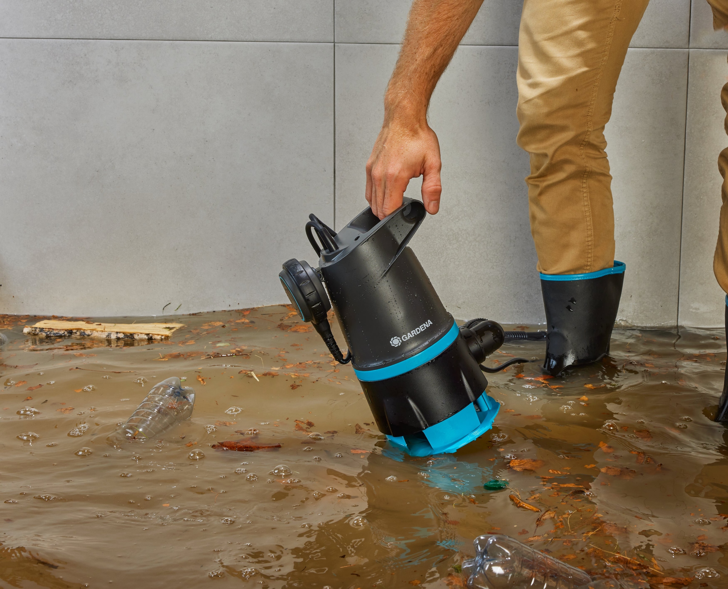 GARDENA Schmutzwasser-Tauchpumpe »20000 BASIC« Zur Ableitung von Klar- und Schmutzwasser