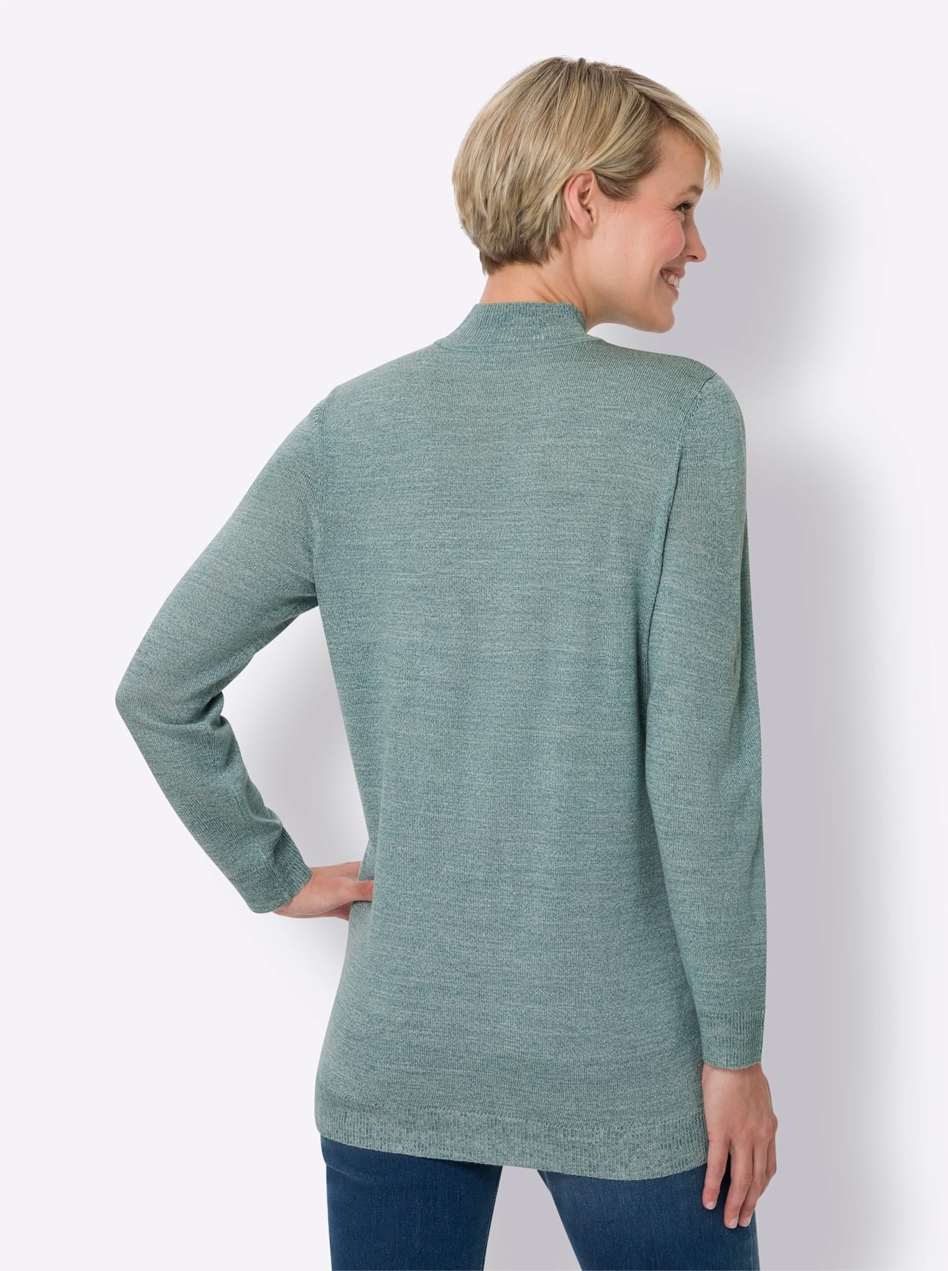 Classic Basics Stehkragenpullover »Longpullover«