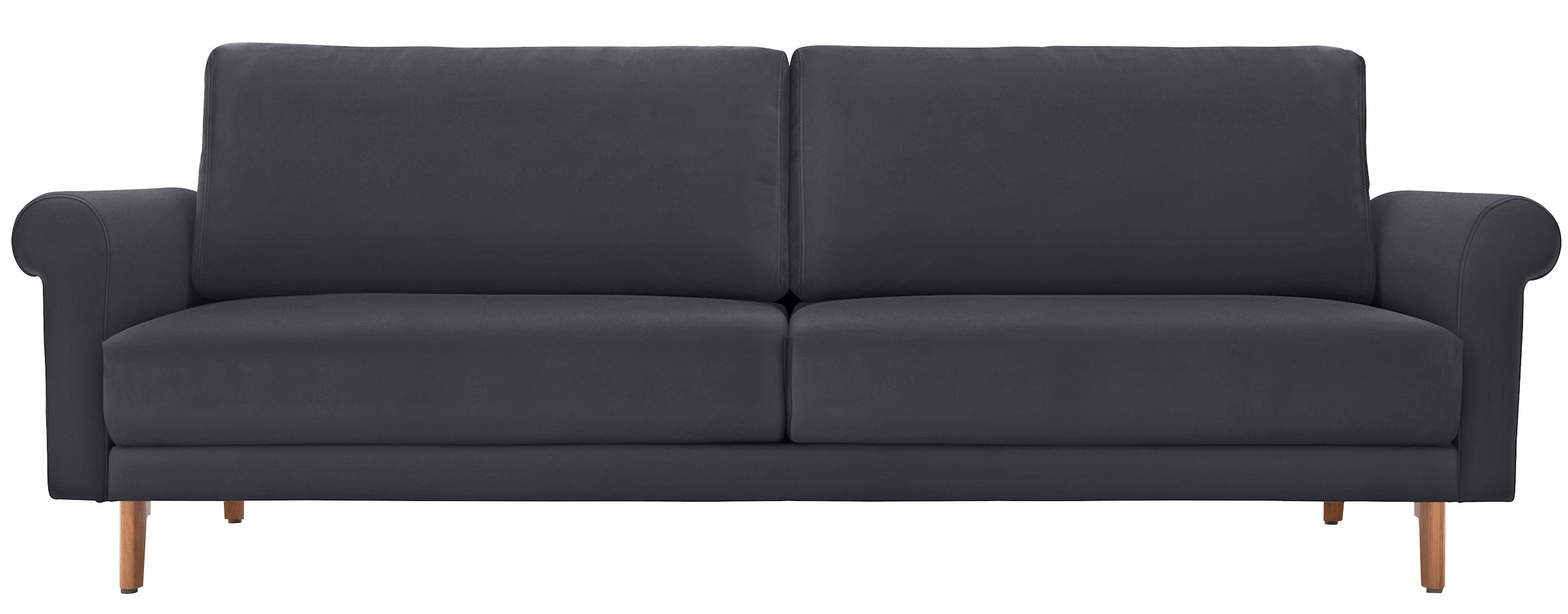 hülsta sofa 3-Sitzer »hs.450«, modern Landhaus, Breite 208 cm, Füße in Nussbaum