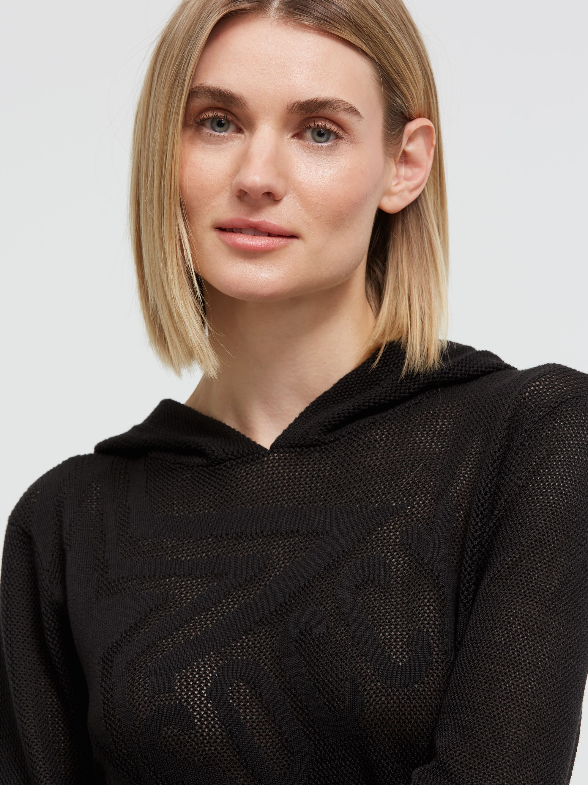 SOCCX Kapuzenpullover mit Intarsien-Strick