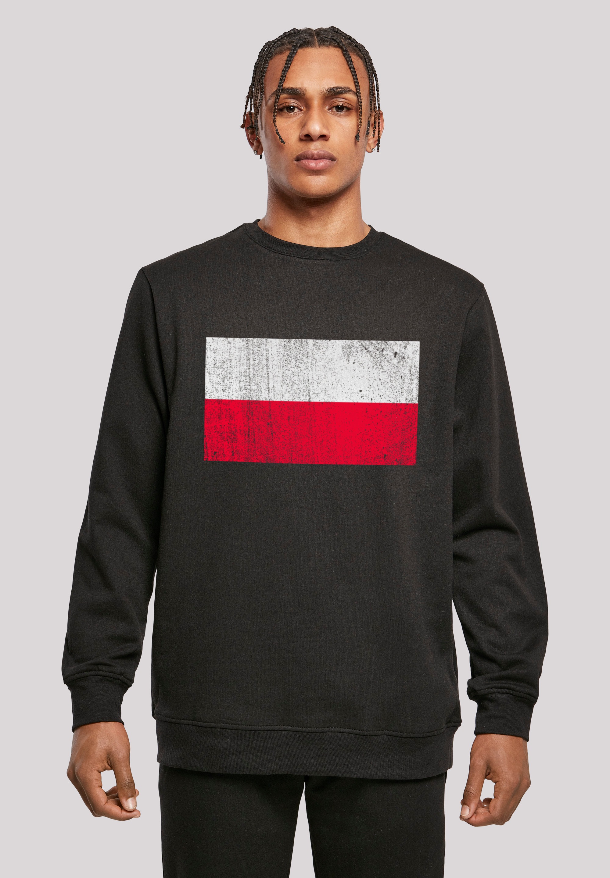 F4NT4STIC Kapuzenpullover "Poland Polen Flagge distressed", Print