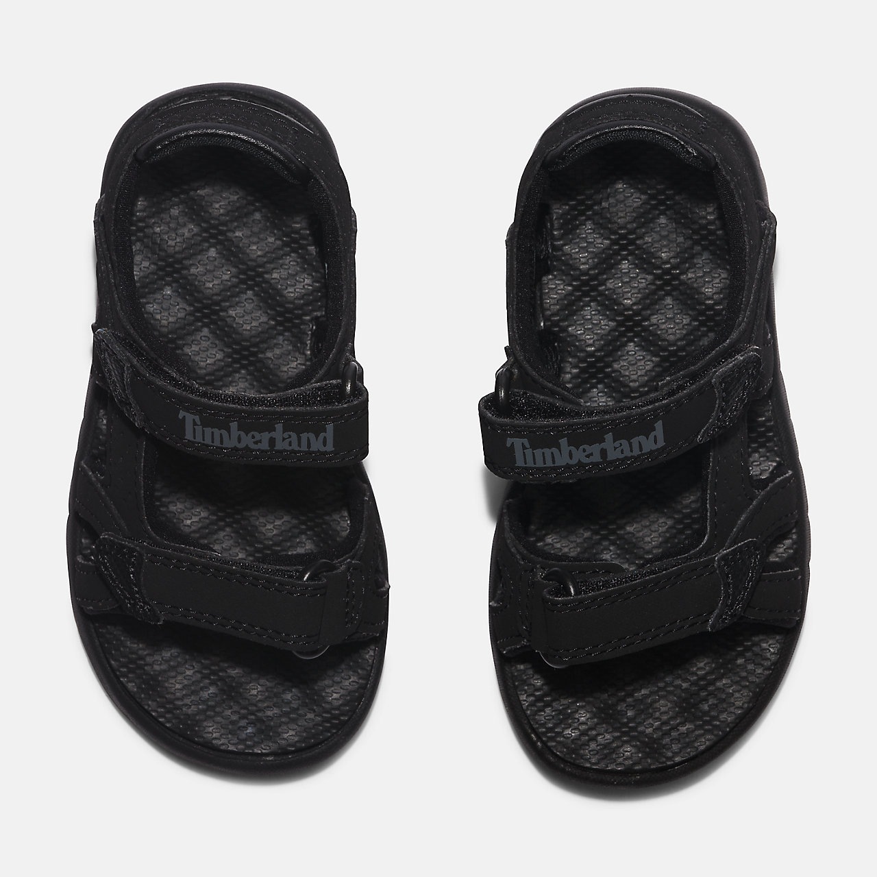 Timberland unisex pour enfant. TB0A1QXV0011 Perkins Sandales en cuir Row avec talon noir (25), Plat, Velcro, Casuel, mode enfantine 3