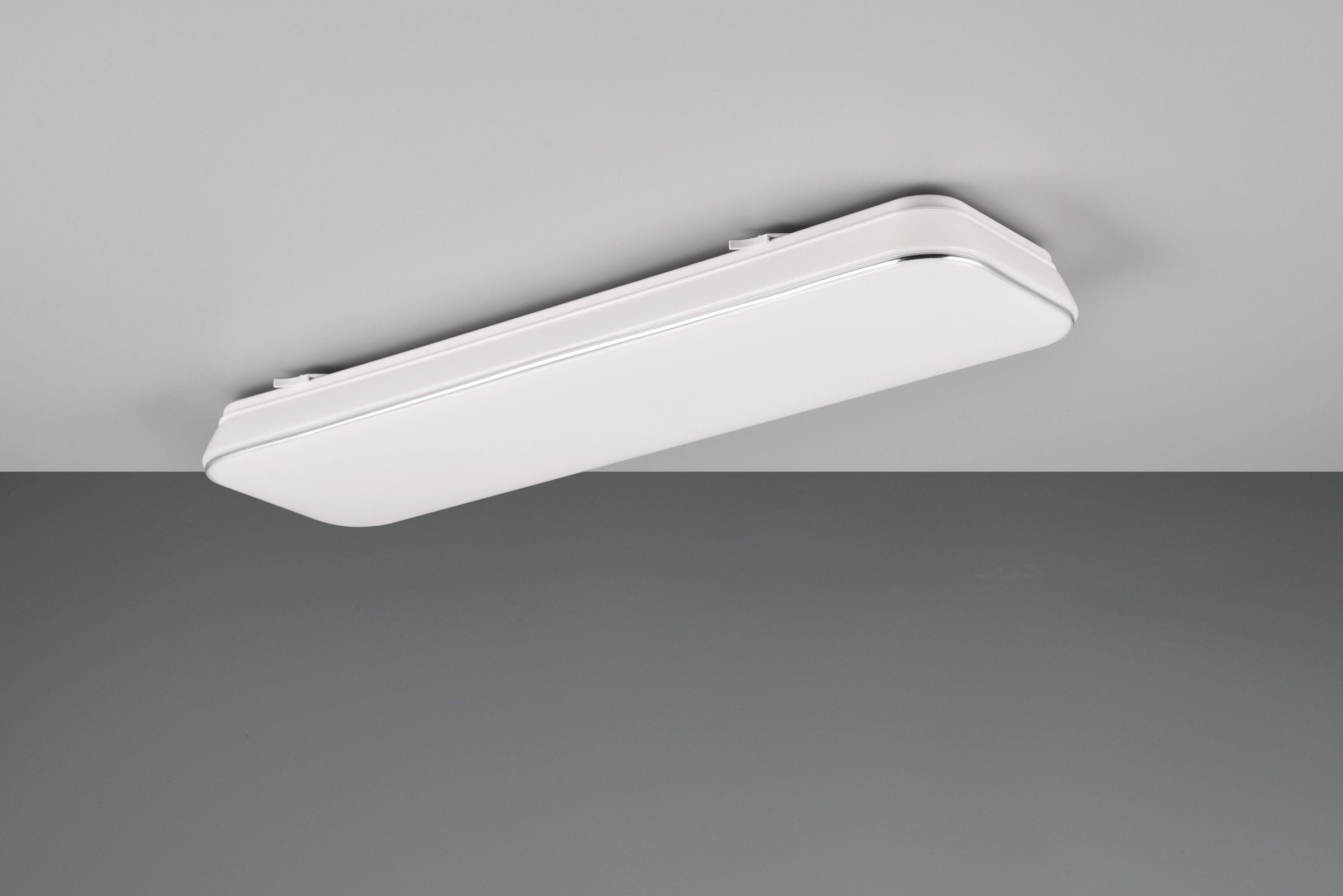 REALITY Leuchten LED Deckenleuchte »BLANCA, elegant schlichte weiße LED Deckenlampe, 60x17 cm, warmweiß«, 1 flammig, Leuchtmittel LED-Board | LED fest integriert, 3-Stufen dimmbar über Wandschalter, Deckenlampe für Büro Flur Treppe