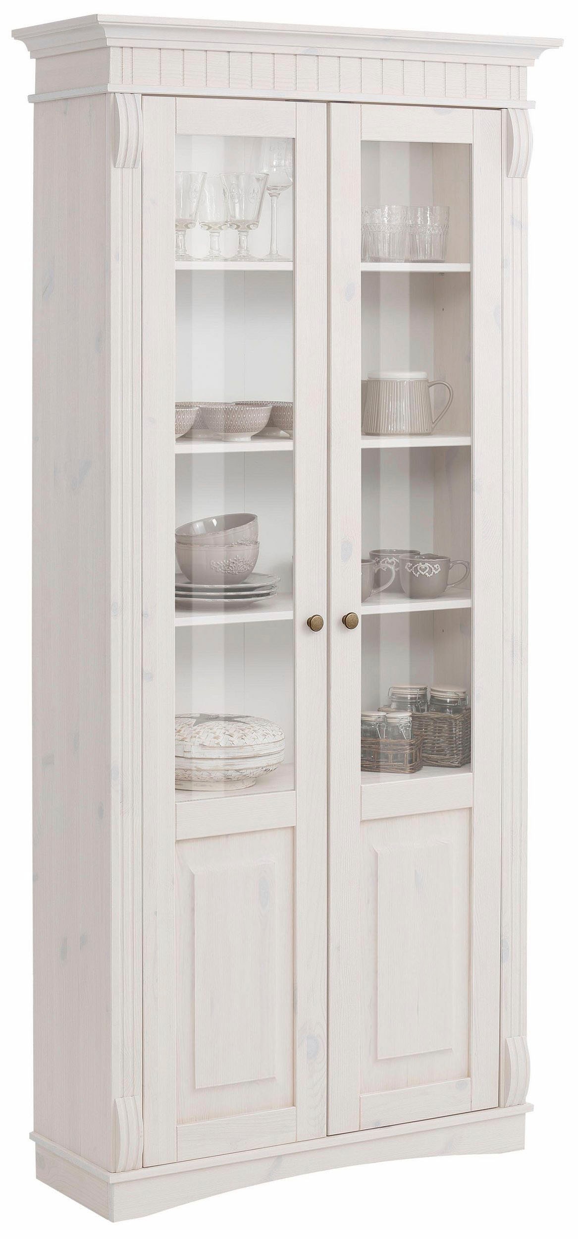 Home affaire Glasvitrine "Teresa", (Maße (B/T/H): ca. 90/32/193 cm), mit 2 günstig online kaufen