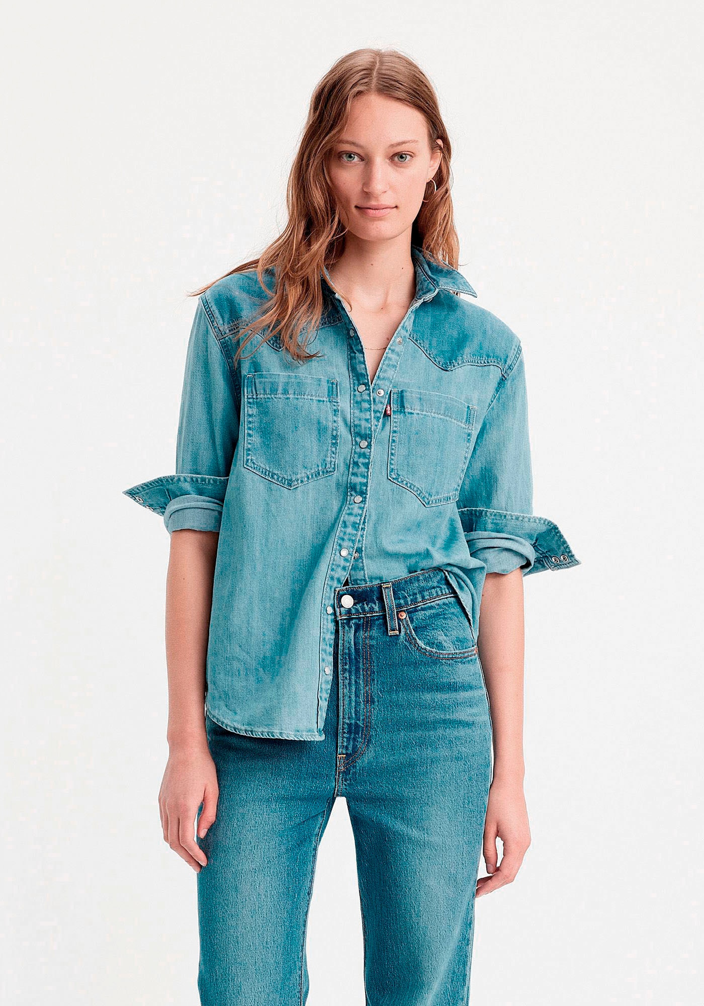 Levis Jeansbluse "TEODORA WESTERN SHIRT", mit Druckknöpfen günstig online kaufen