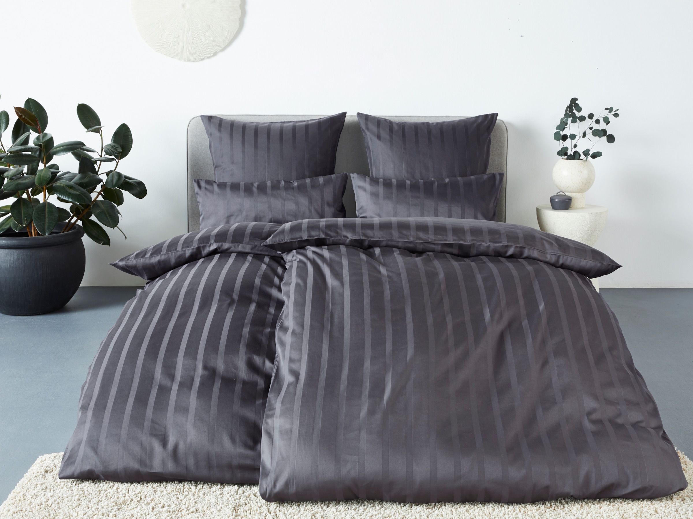 LeGer Home by Lena Gercke Bettwäsche "Leonore" 2 Stk. Mako-Satin Streifen a günstig online kaufen