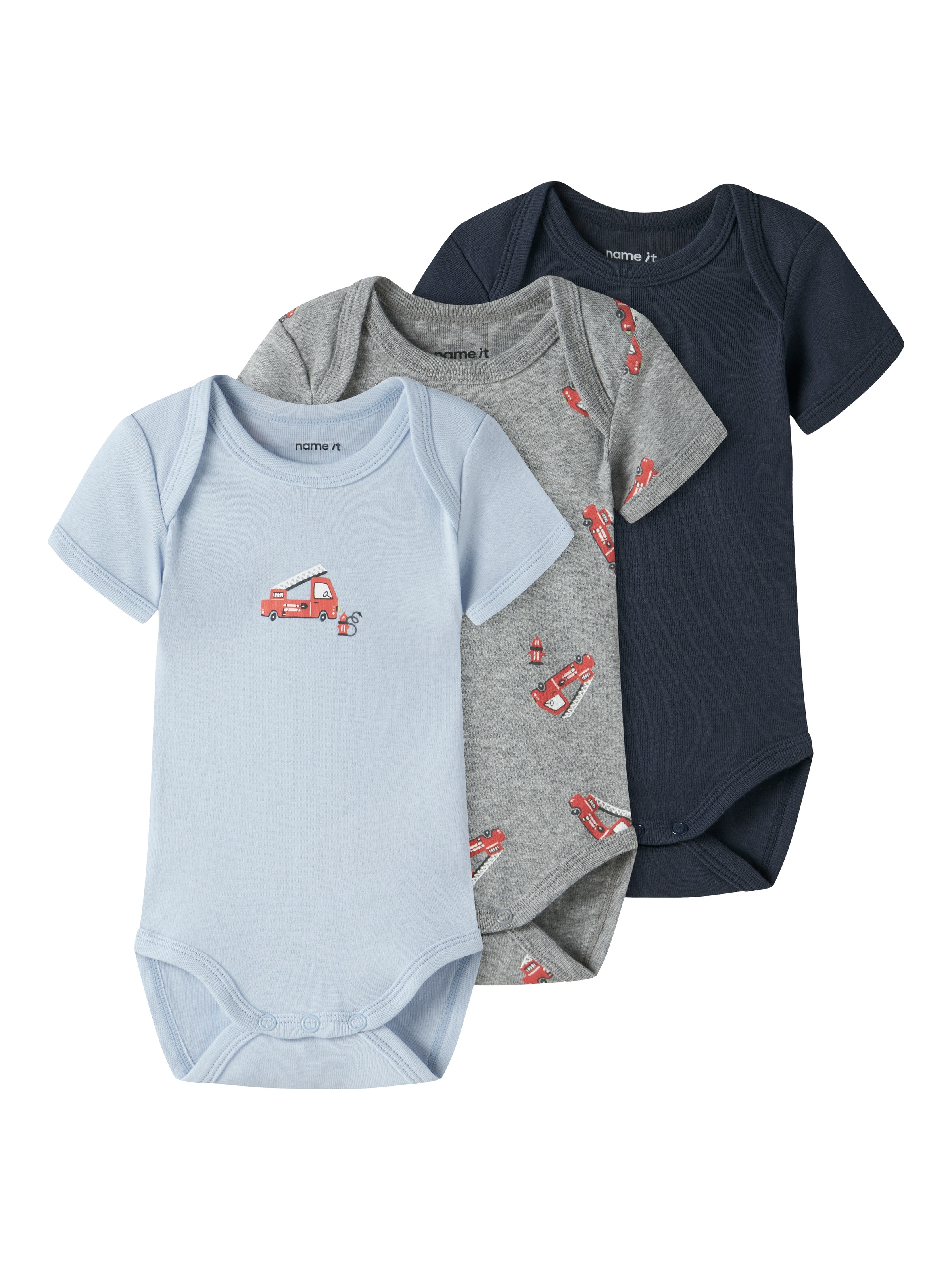 Name It Kurzarmbody "NBMBODY 3P SS FIRETRUCK NOOS" Packung, 3 tlg.
