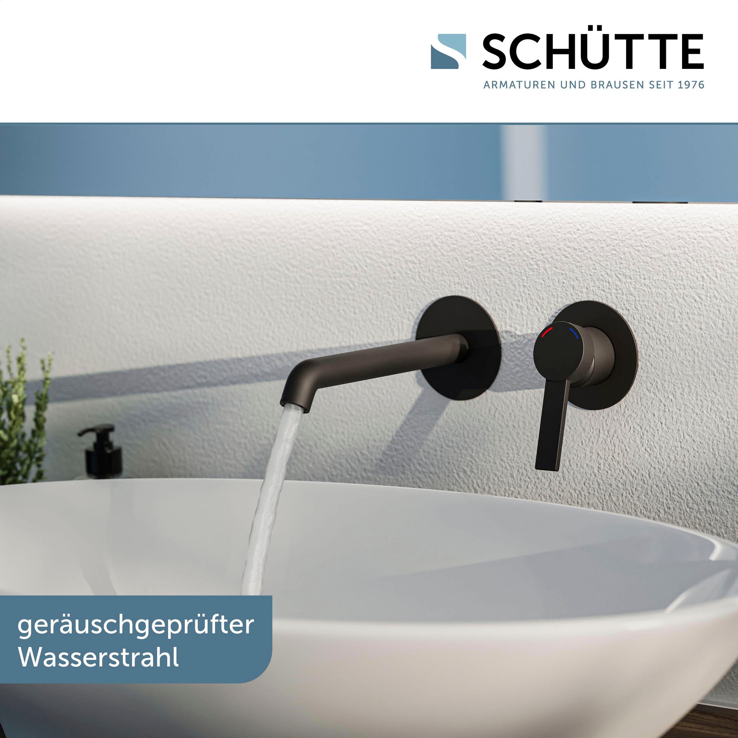 Schütte Waschtischarmatur »LOS ANGELES«, Wasserhahn Bad, Wandmontage, Einhebelmischer