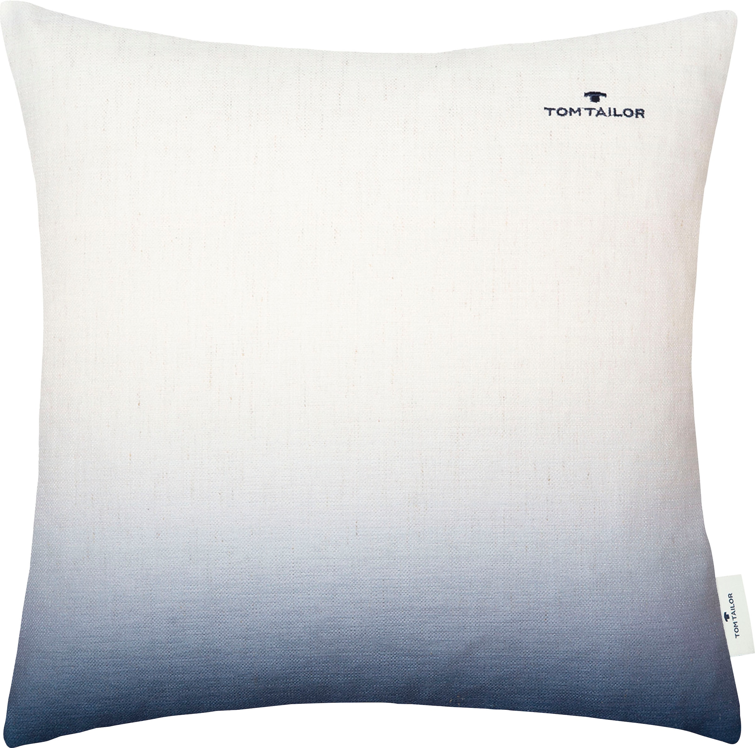 TOM TAILOR HOME Dekokissen »Gradient Signature«, Farbverlauf, Markenlogo, Kissenhülle ohne Füllung, 1 Stück