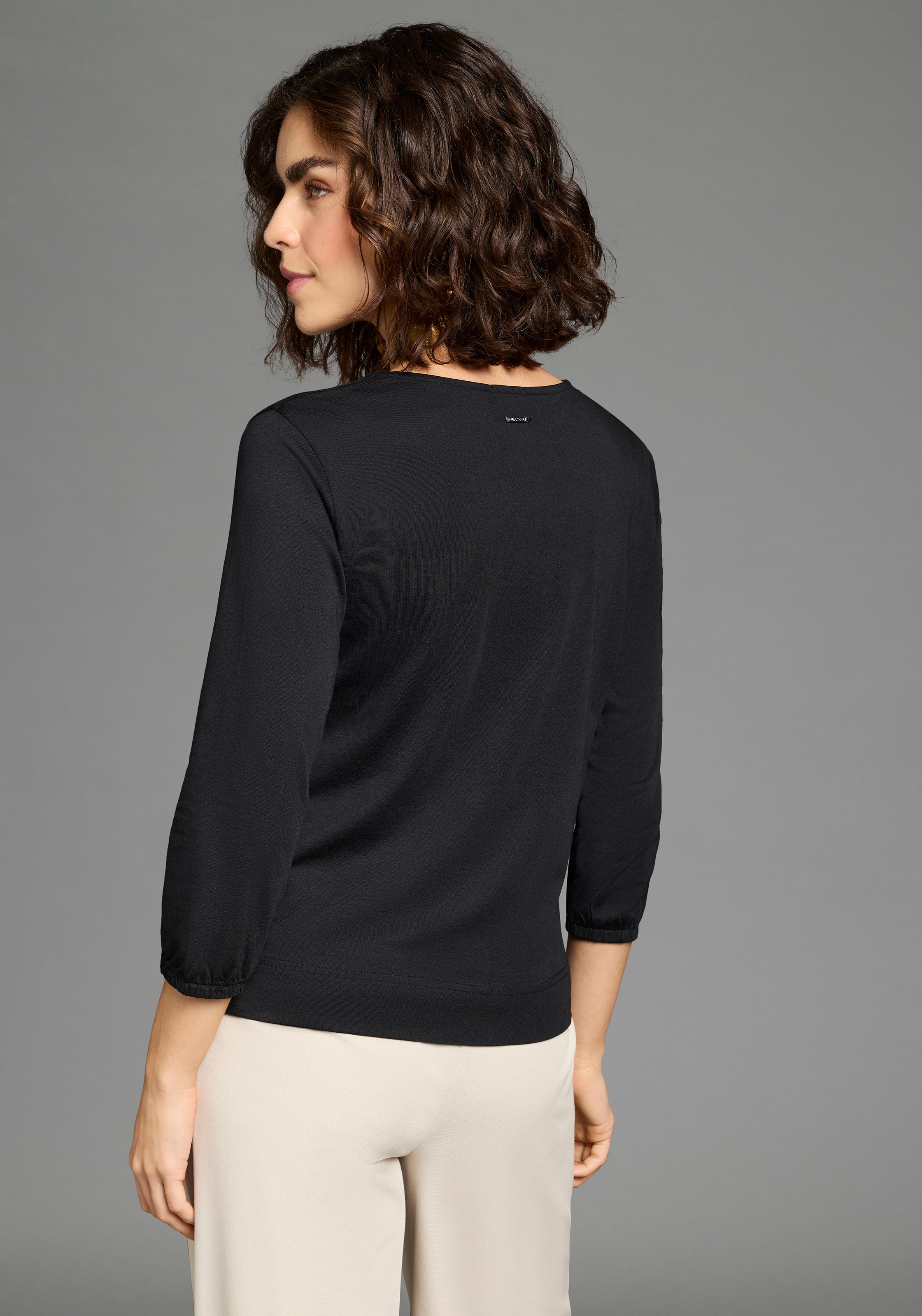 Laura Scott 3/4-Arm-Shirt Basic-Stil, 3/4-Ärmellänge, mit V-Ausschnitt, mit günstig online kaufen