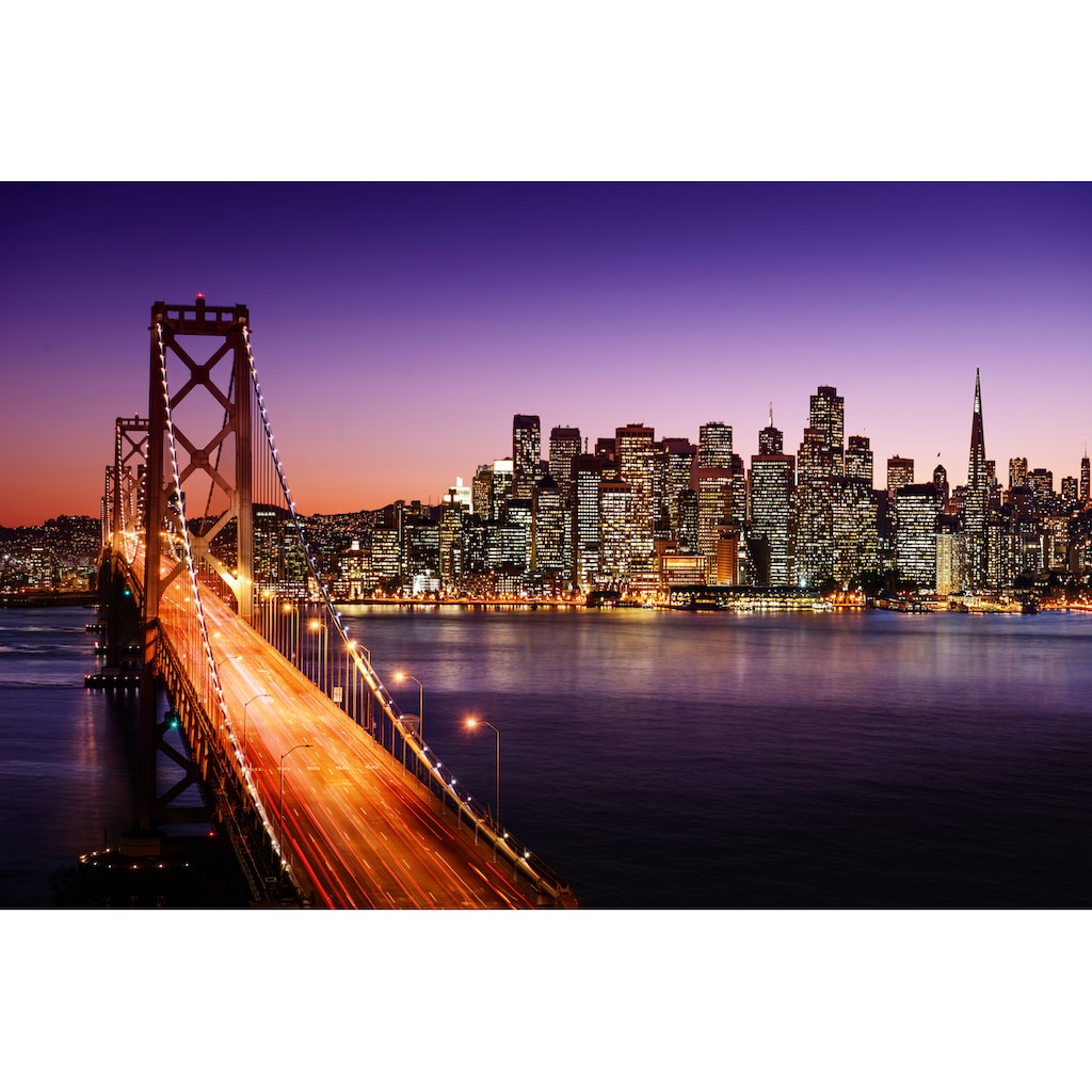 Papermoon Fototapete »BROOKLYN BRIDGE-NEW YORK CITY SKYLINE TIMES SQUARE NYC«