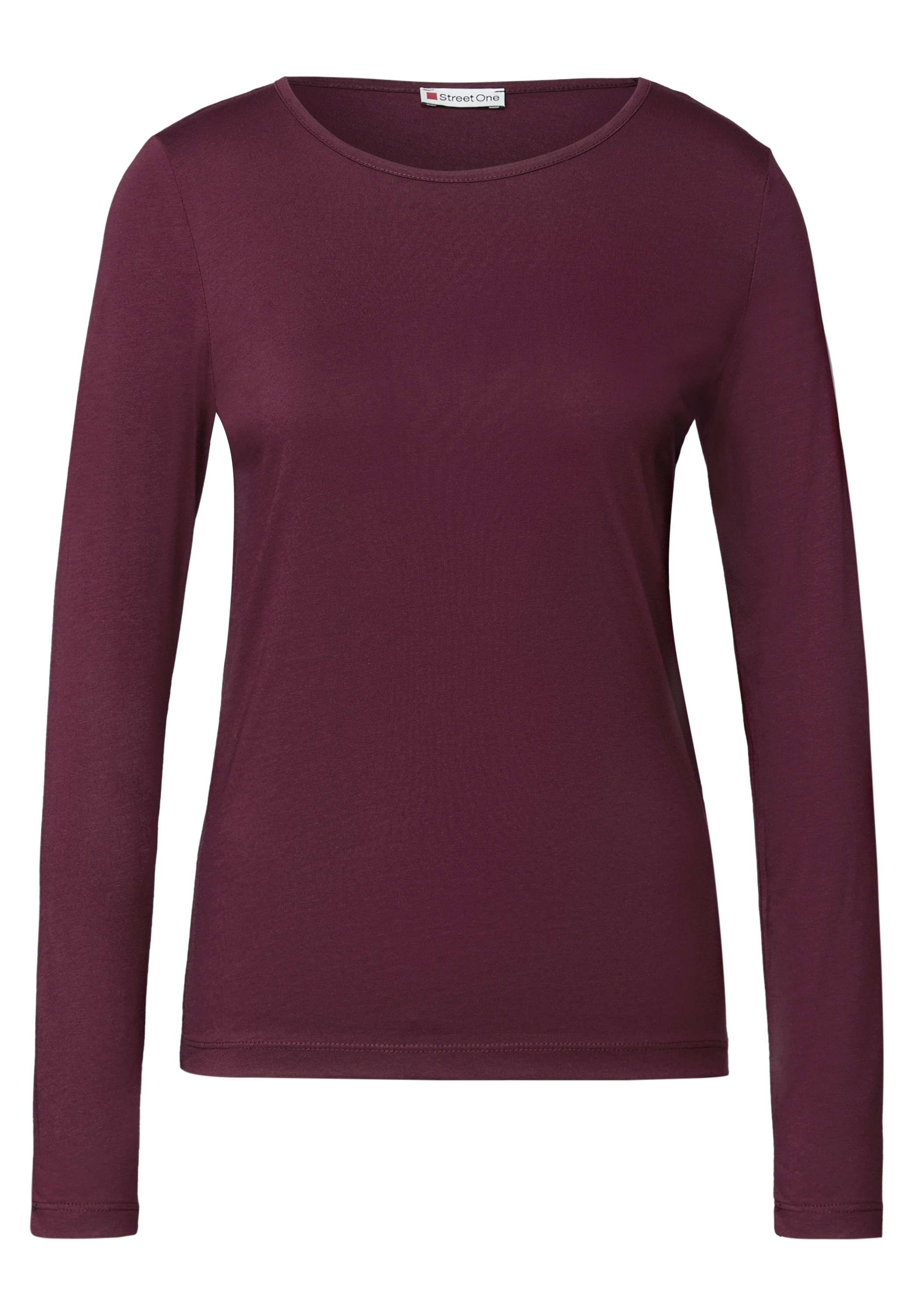 STREET ONE Langarmshirt aus reiner Baumwolle