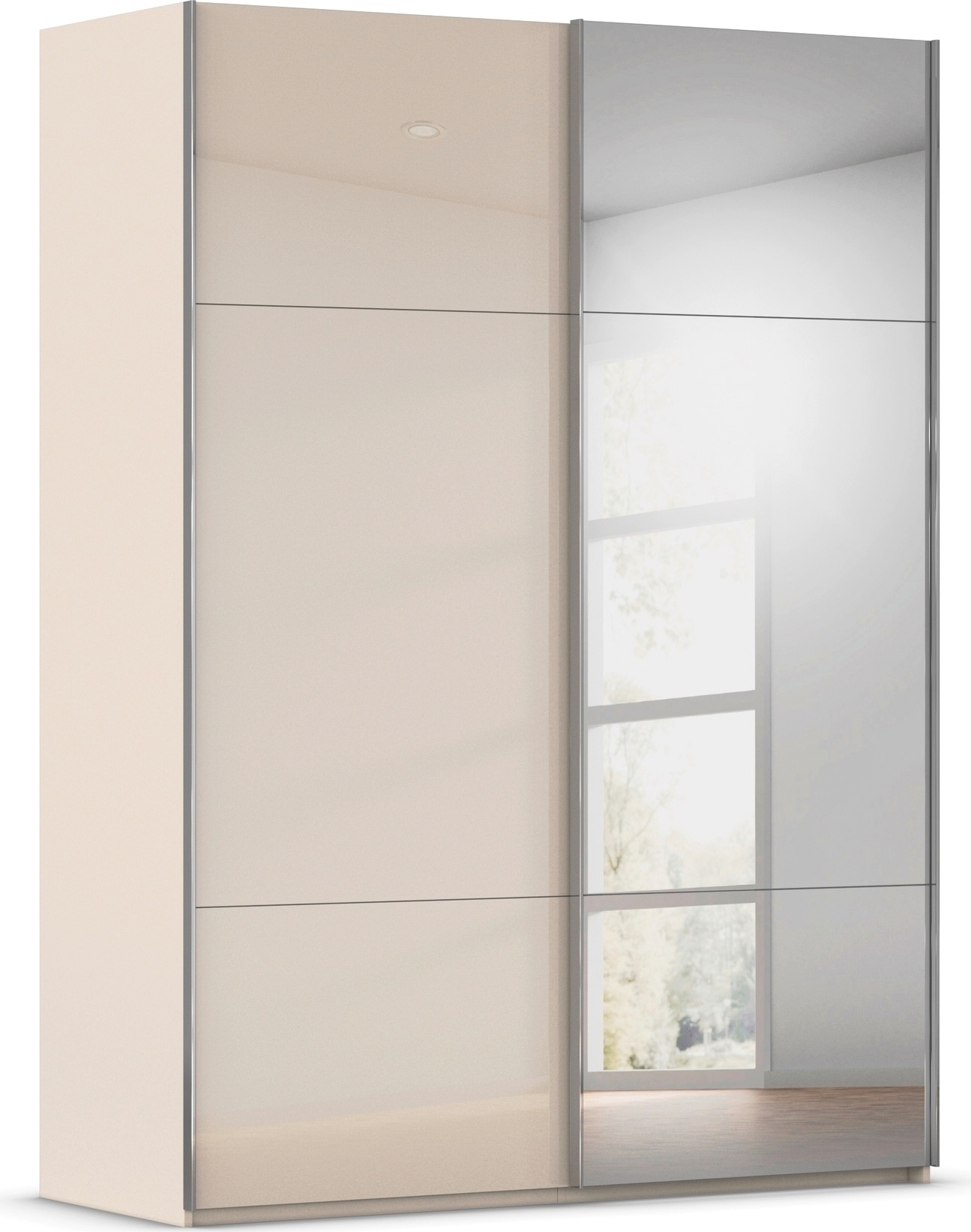 rauch Schwebetürenschrank "Kleiderschrank Schrank Garderobe Schlafzimmerschrank CONTIDO" 3 verschiedene Ausstattungen BASIC/CLASSIC/PREMIUM (inkl. SOFT-CLOSE), aus hochwertigem Material in 6 Breiten 2 Griff-Farben MADE IN GERMANY