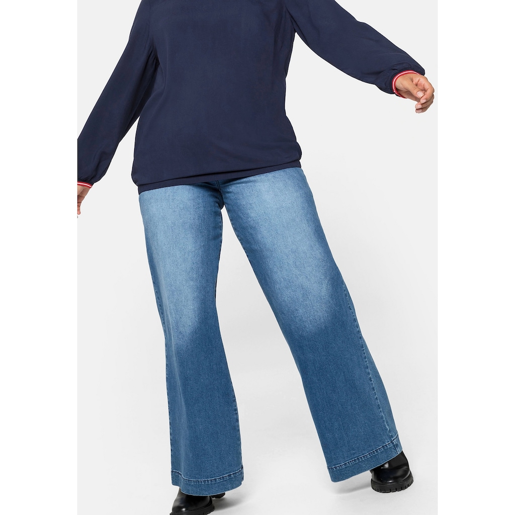 Sheego Stretch-Jeans »Große Größen« mit Formbund und weitem Bein