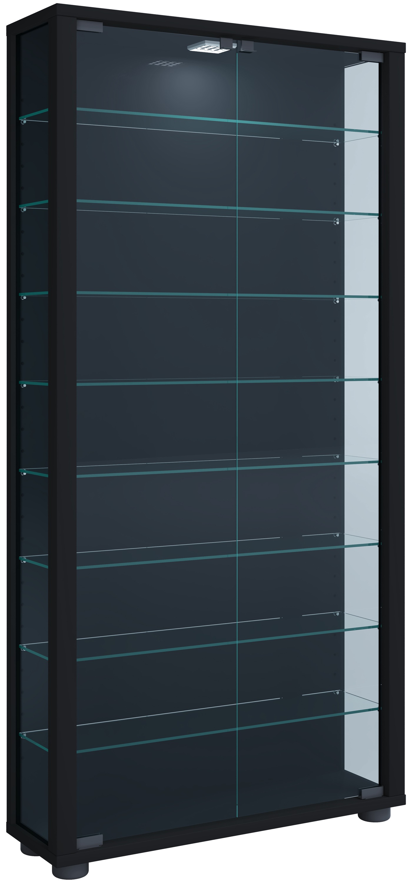 VCM Standvitrine »Holz Glas Stand Vitrine Sammelvitrine Lumo Maxi«