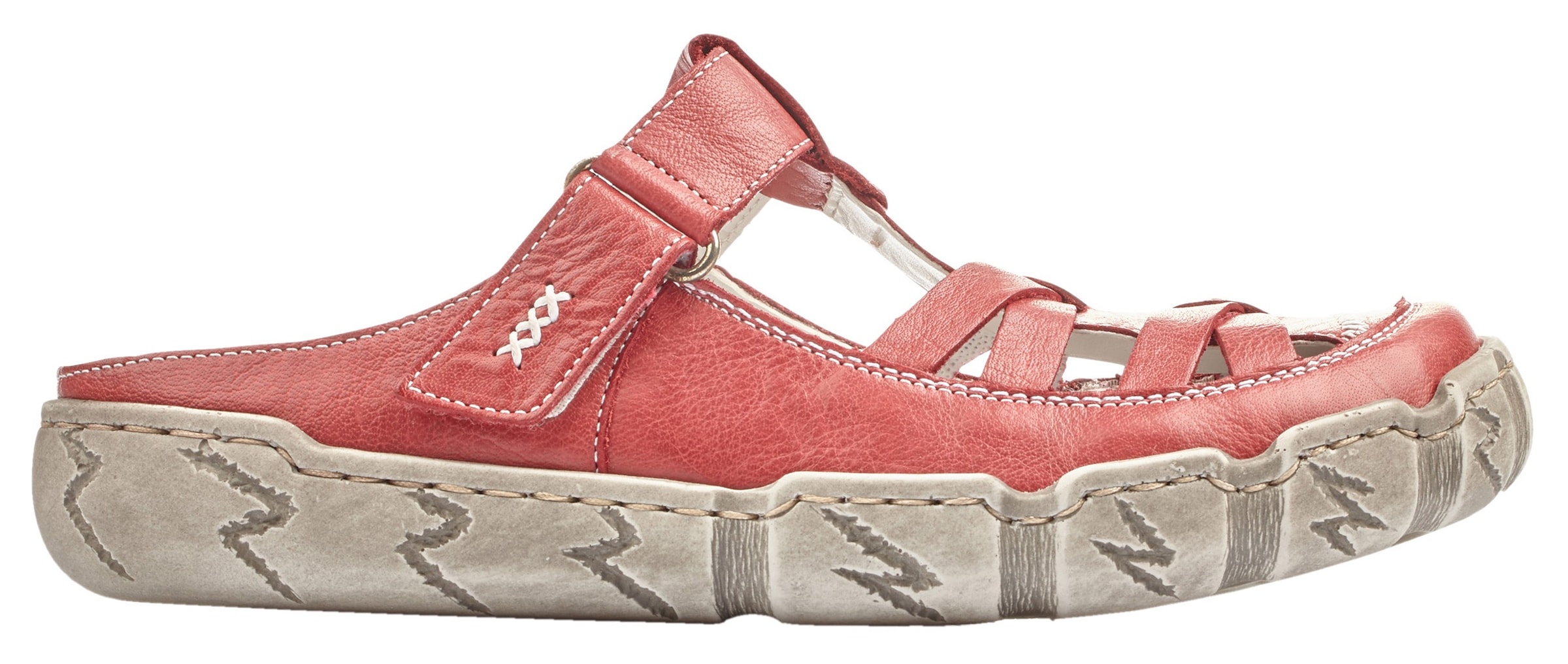 Rieker Clog  Sabot, Sommerschuh, Schlappen, Hausschuh mit Ziernähten