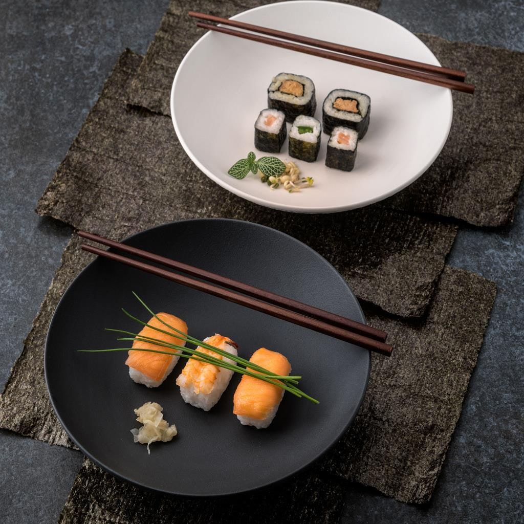 Villeroy & Boch Geschirr-Set »Tafelservice Manufacture Rock schwarz« Spülmaschinengeeignet, Mikrowellenfest