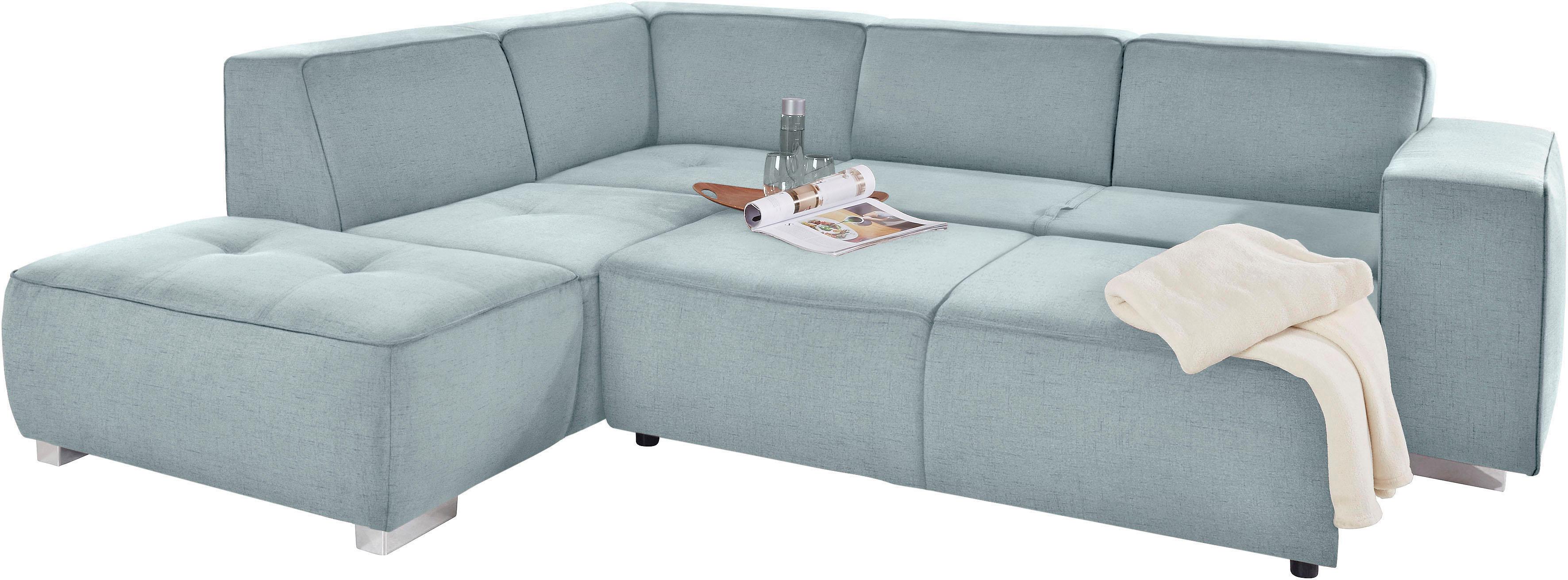 Thumbnail - INOSIGN Ecksofa "Sapporo L-Form", wahlweise Bettfunktion oder Sitztiefenverstellung, Federkern