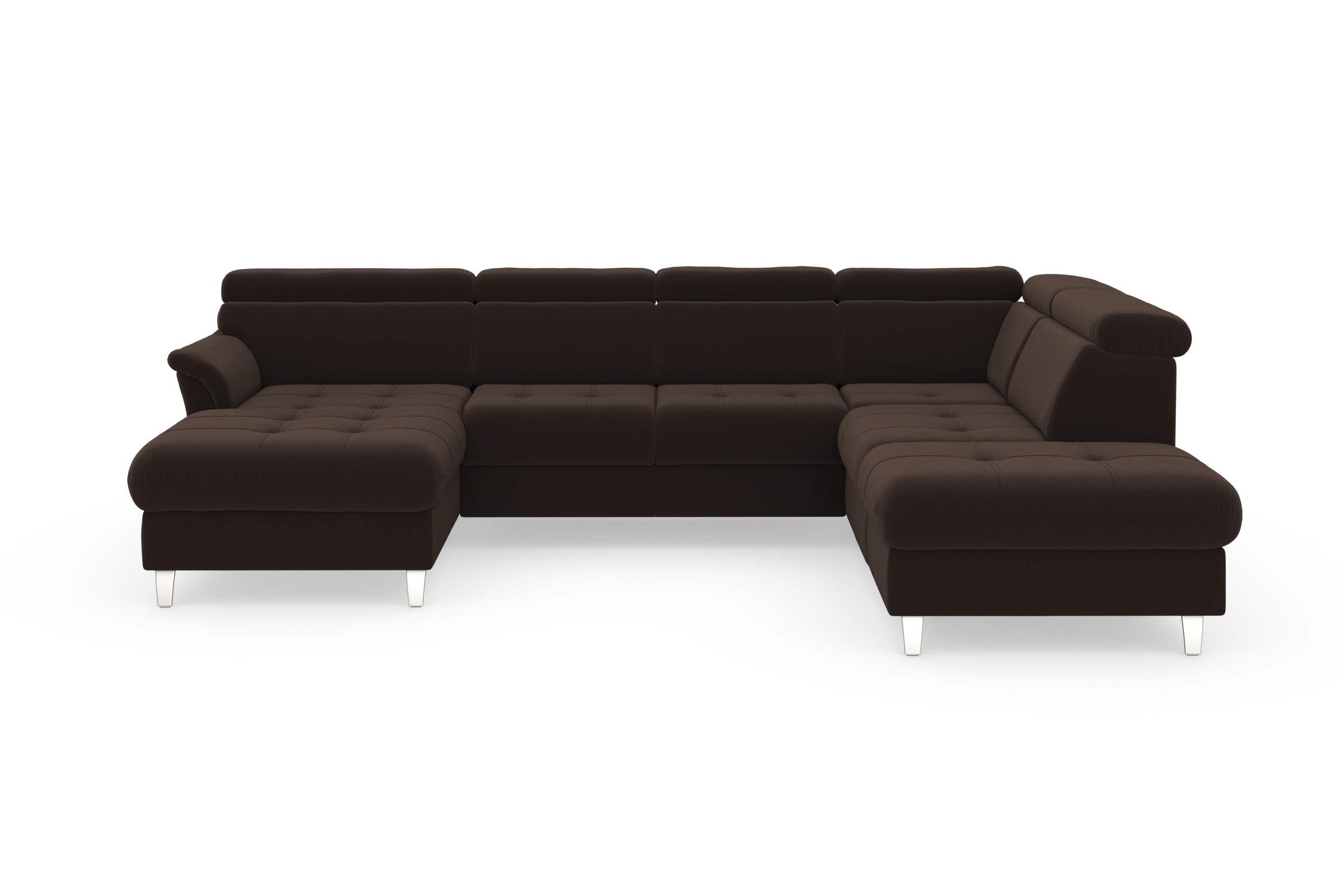 sit&more Wohnlandschaft »Marano U-Form«, inklusive Kopfteilverstellung, wahlweise mit Bettfunktion, Bettkasten