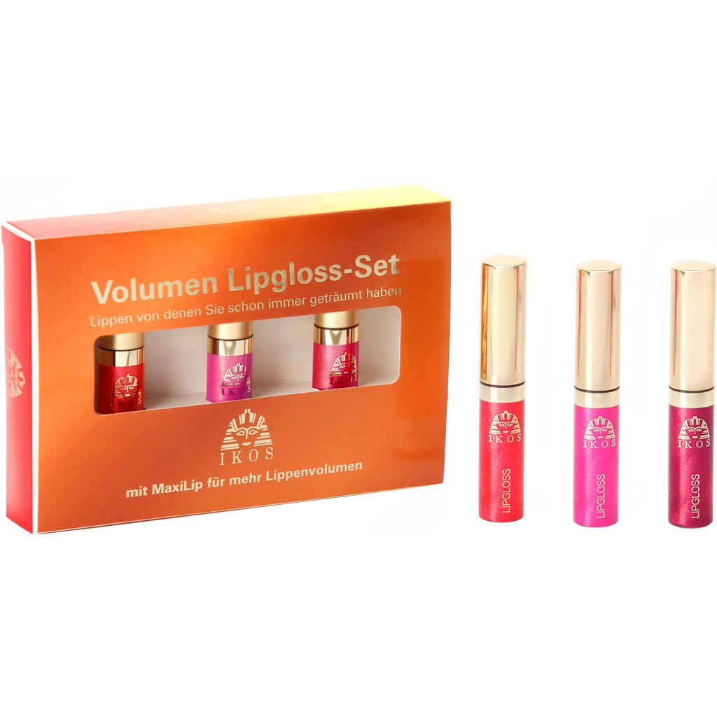 IKOS Lipgloss »Volumen mit 3D-Effekt«, (Set, 3 tlg.)