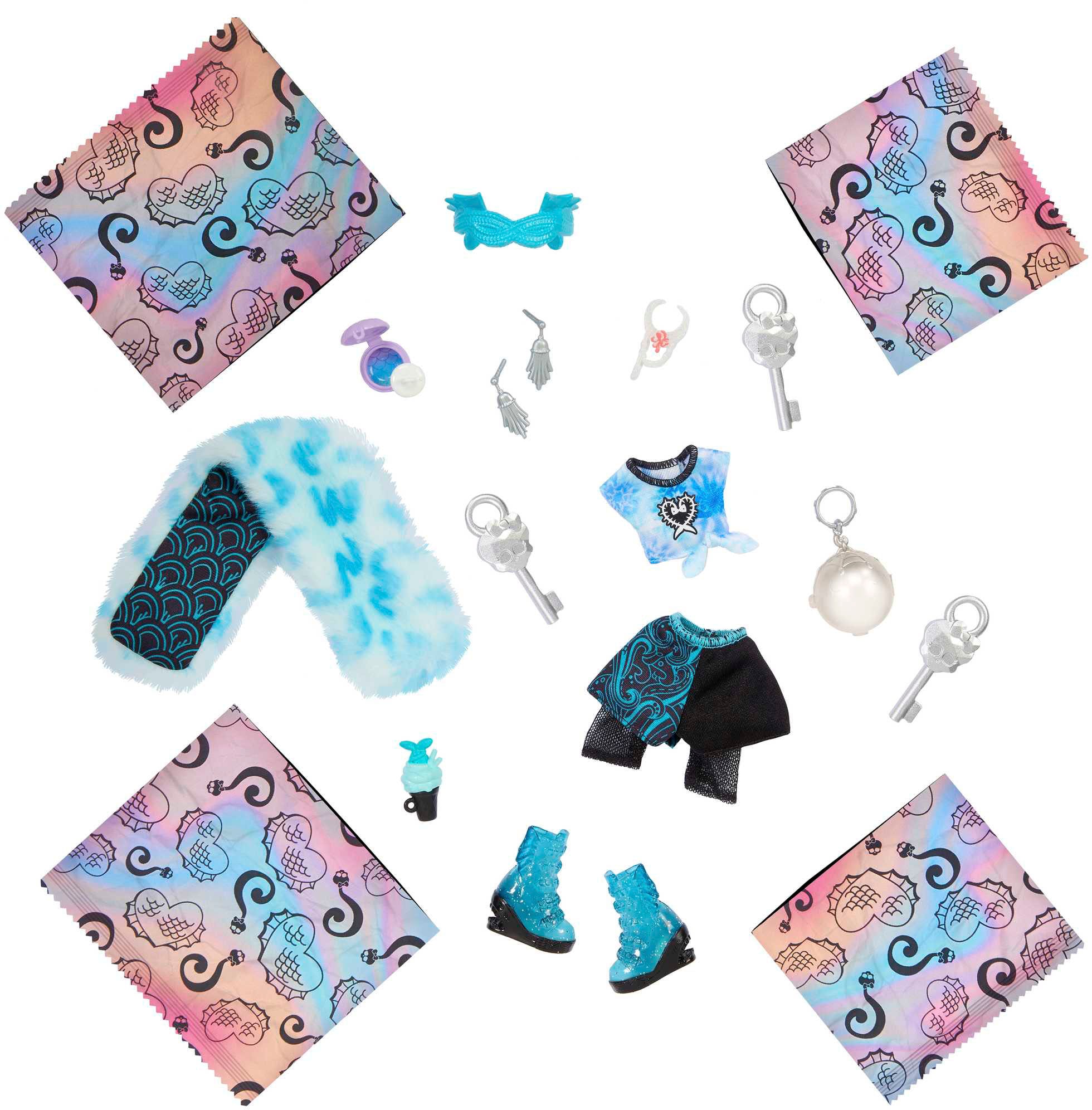 Mattel® Anziehpuppe »Monster High, Verborgene Schätze: Lagoona Blue, Fearidescent-Serie«