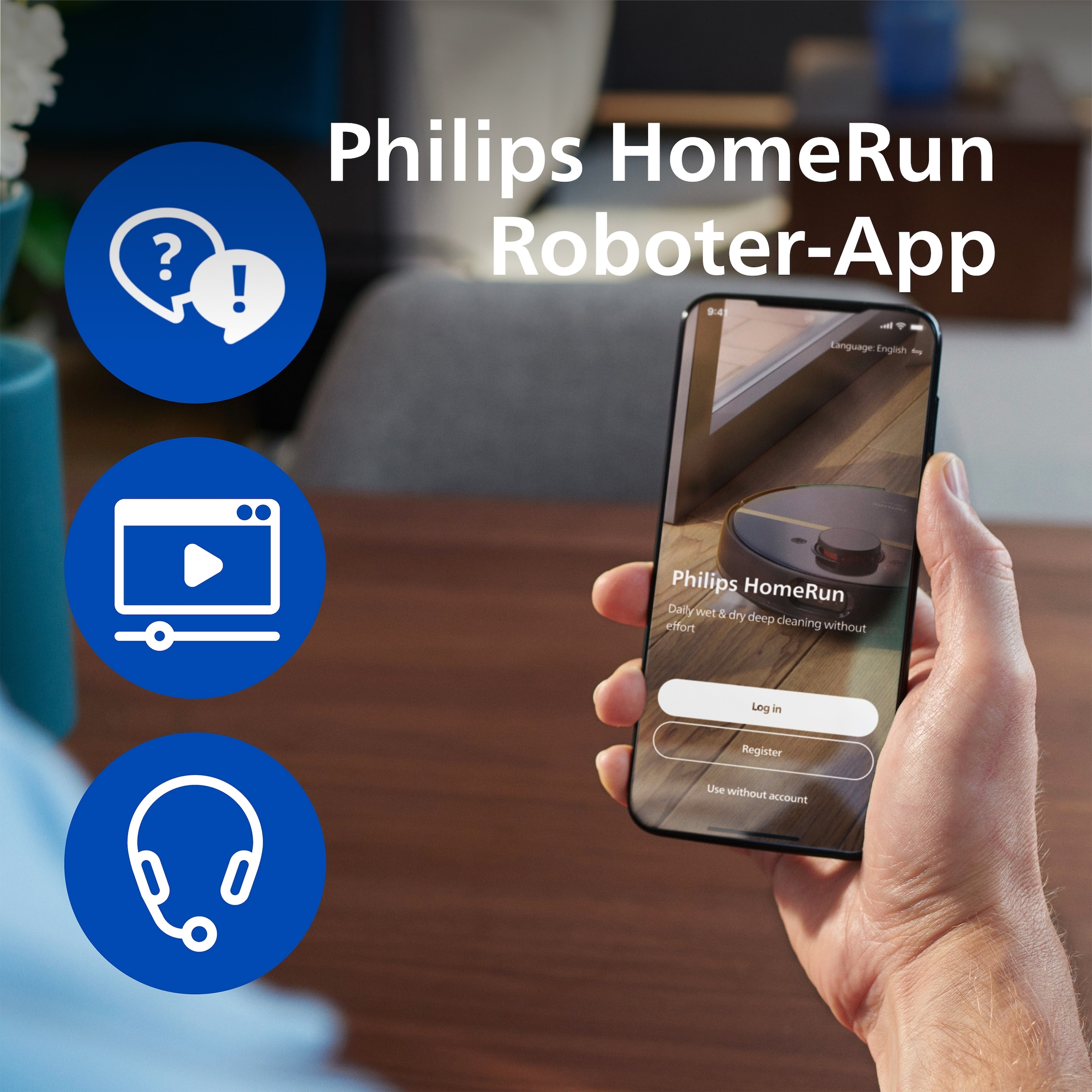 Philips Nass-Trocken-Saugroboter »XU5100/10 5000 Series mit 10.000pa Saugkraft, doppeltem Wischmopp«, LDS-Radarnavigationssystem, HomeRun App, inkl. Entleerungsstation