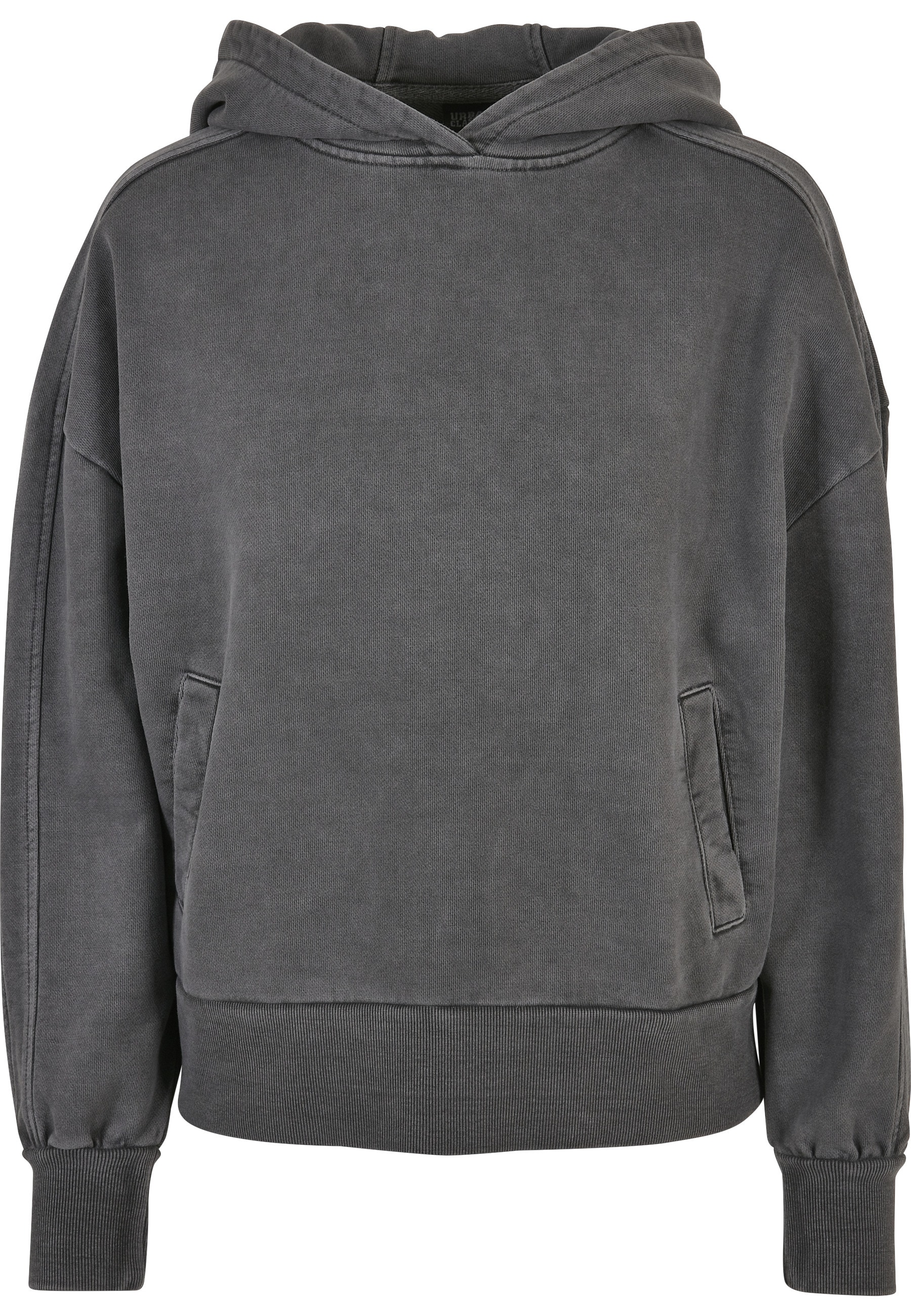 URBAN CLASSICS Rundhalspullover "Urban Classics Damen Ladies Heavy Terry Garment Dye Hoody" 1 Stk.