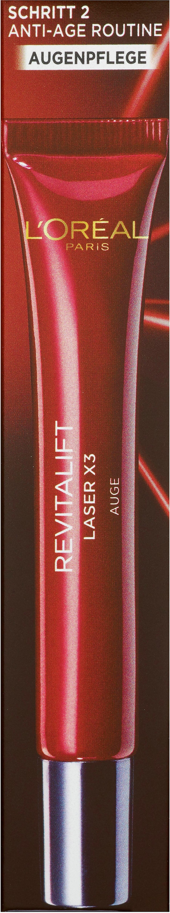 L'ORÉAL PARIS Augencreme »RevitaLift Laser X3 Anti-Age Pflege«, mit wertvollen Pflegestoffen