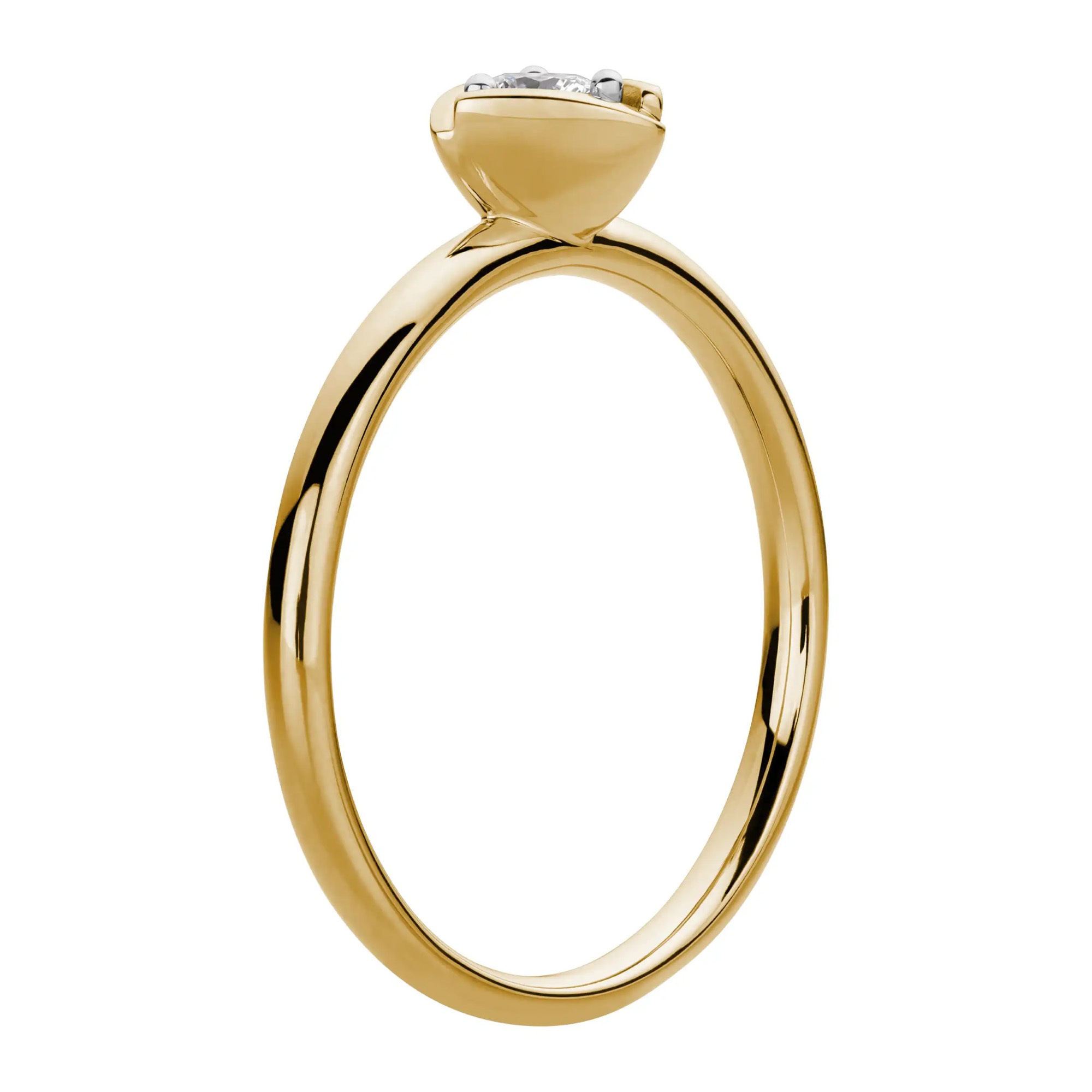 LYOMI Fingerring »585/- GG/WG 1 synth. Diam. 0,10ct.«
