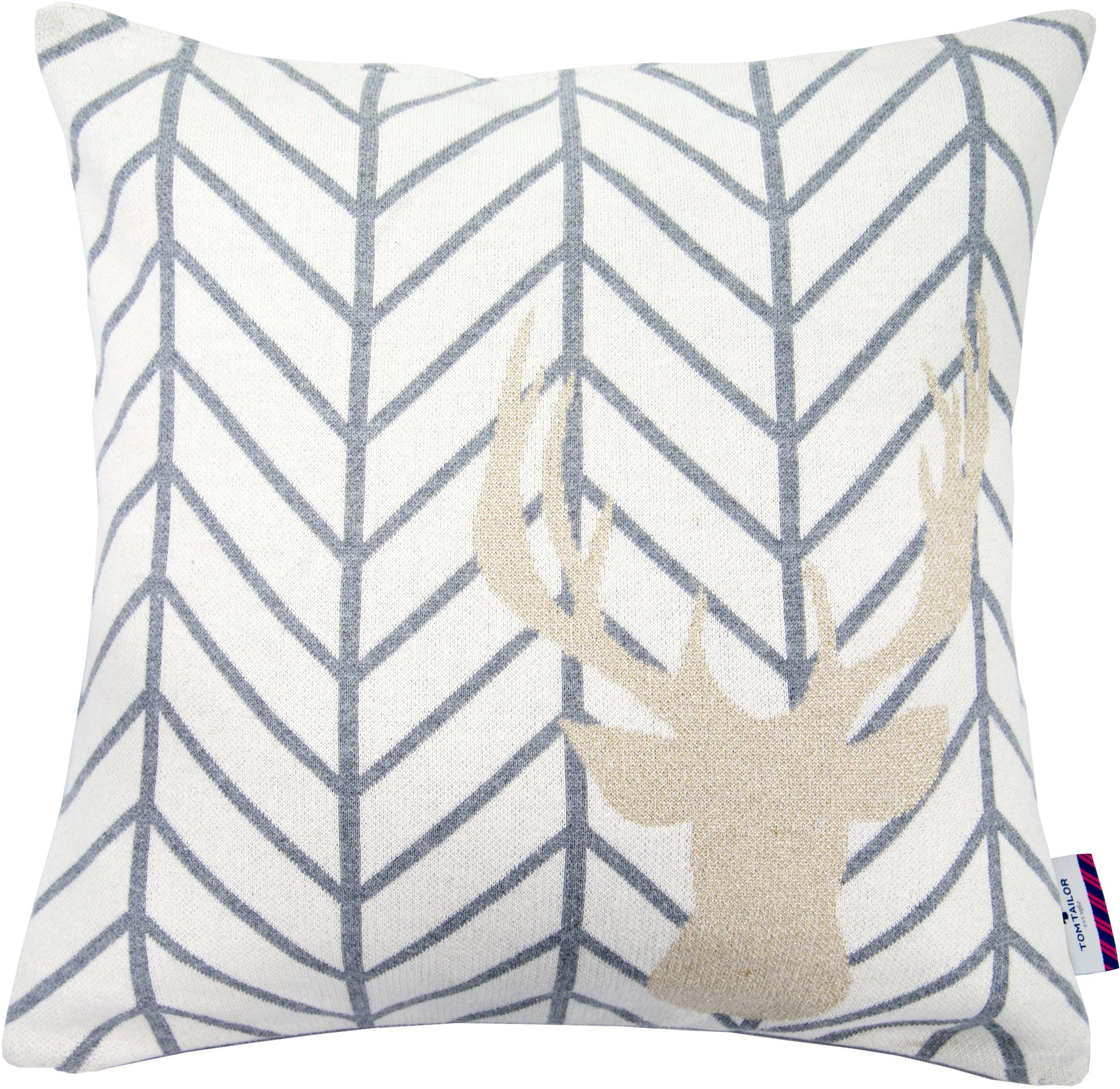 TOM TAILOR HOME Dekokissen "SHINY DEER" Kissenhülle ohne Füllung, 1 Stück