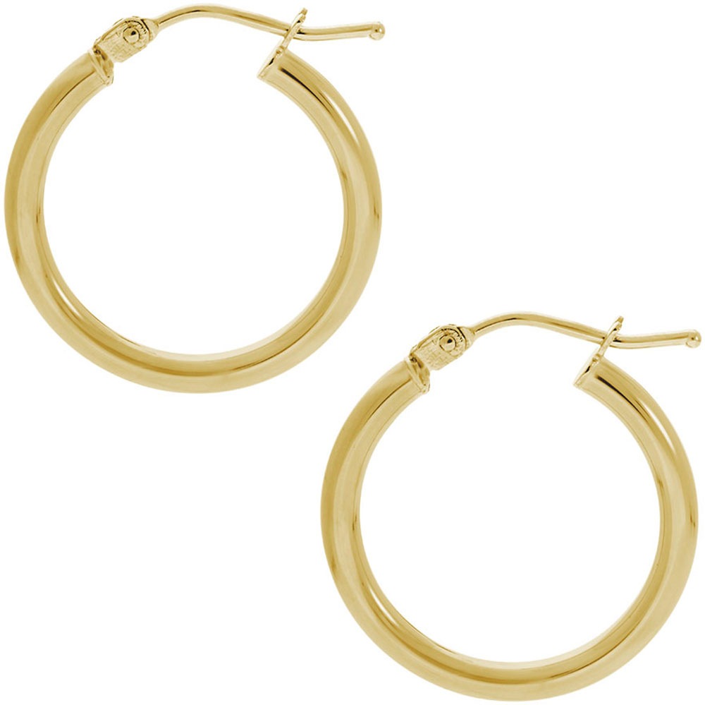 Paar Creolen FIRETTI "Schmuck Geschenk Gold 585 Ohrschmuck Ohrringe", gold (gelbgoldfarben), Ohrringe, Damen, 15mm, Gelbgold 585 2