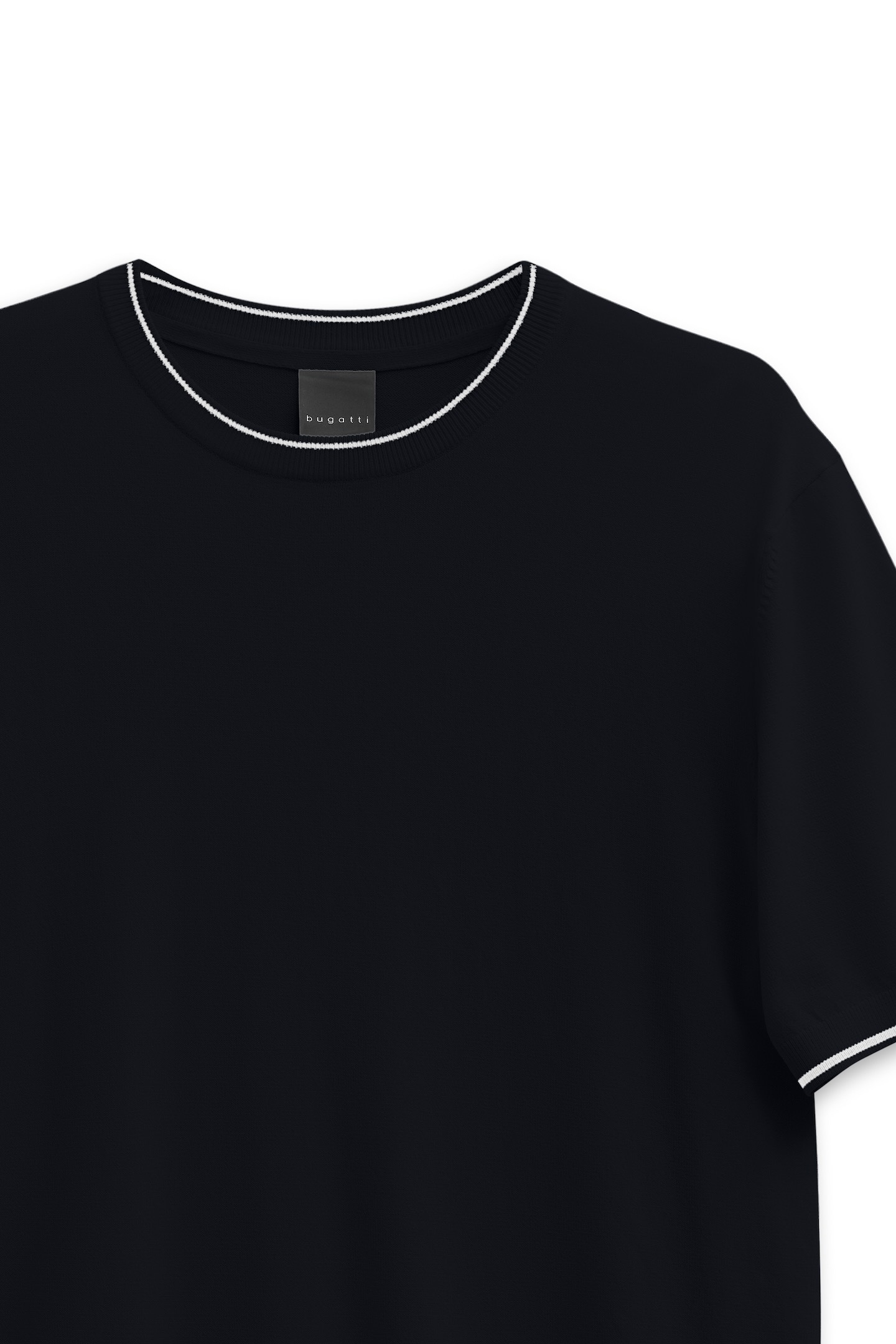 bugatti T-Shirt "Regular Fit", mit Rundhals aus Viskose-Mix günstig online kaufen